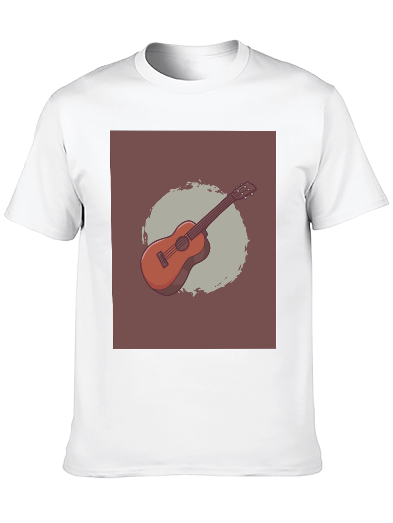 Guitar Graphic Tee - Mens Casual Black T-Shirt