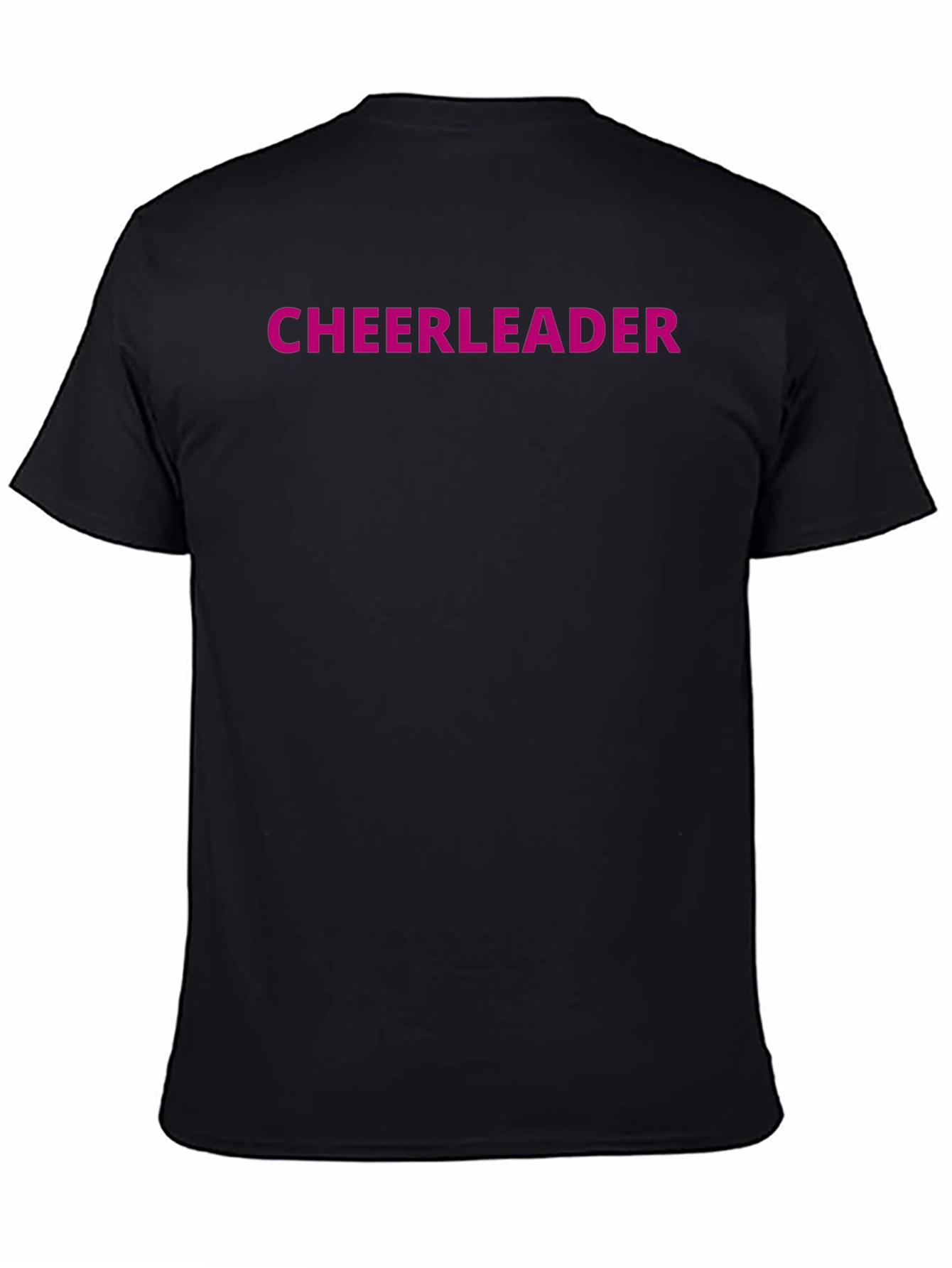 Cheerleader Graphic Black Crew Neck T-Shirt
