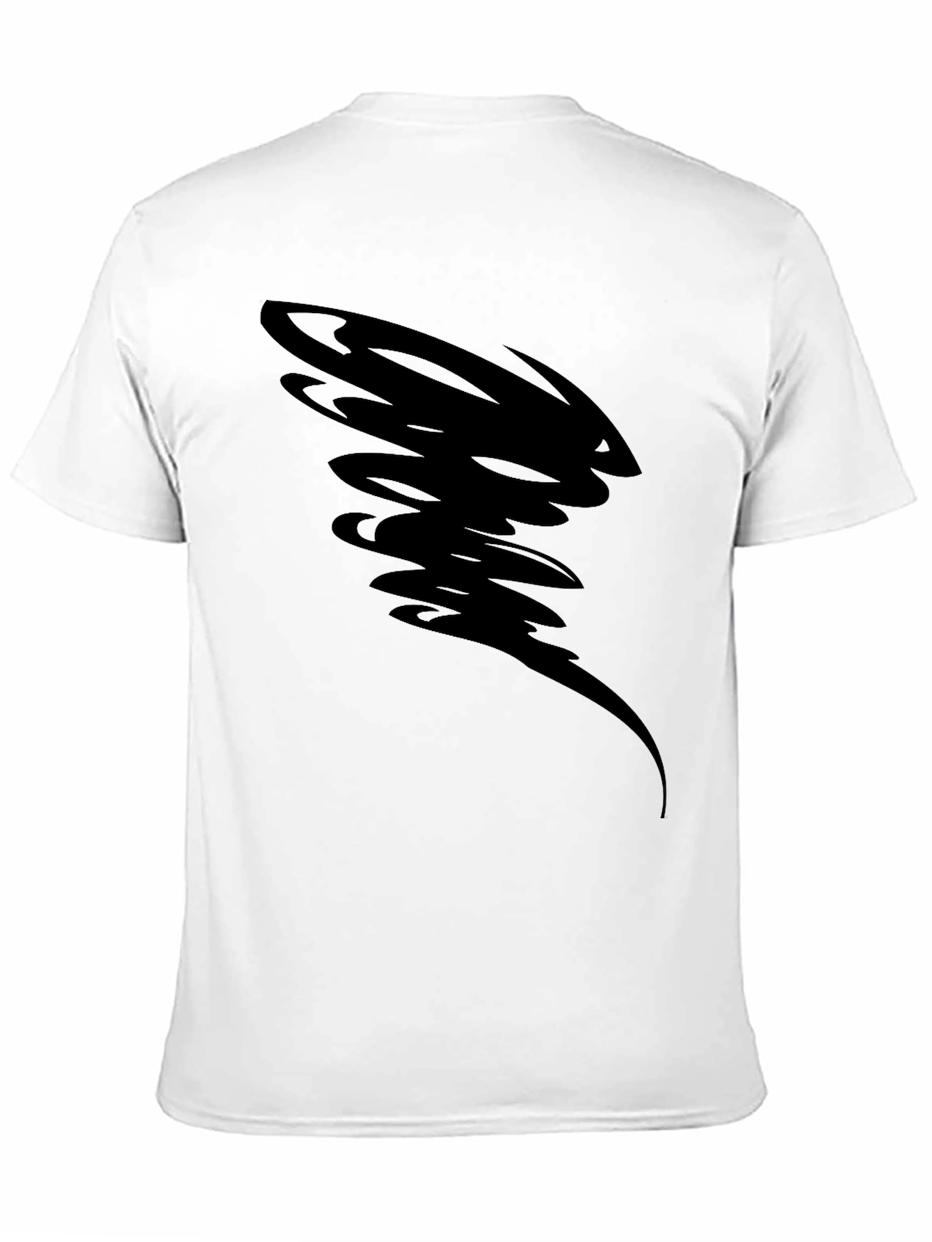 Mens Black Tornado Graphic Tee - Casual Style