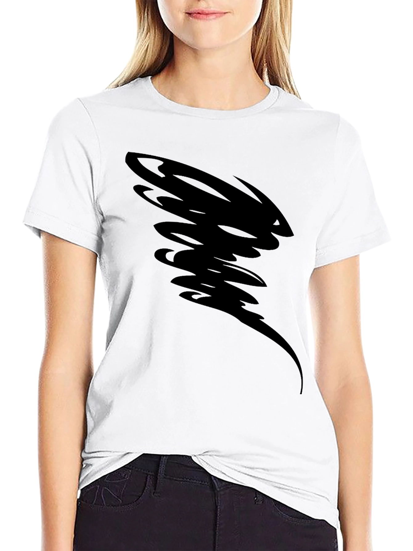 Mens Black Tornado Graphic Tee - Casual Style