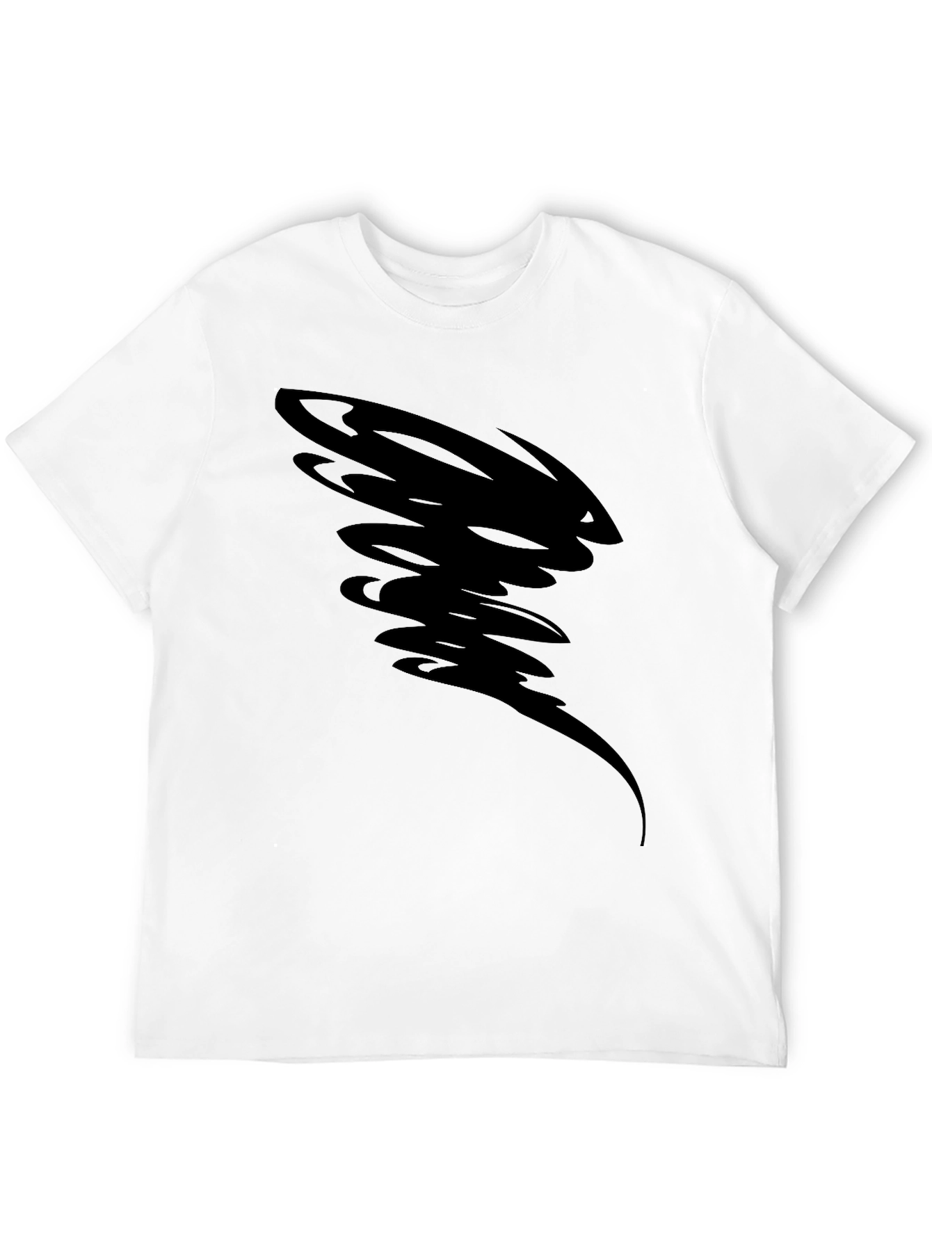 Mens Black Tornado Graphic Tee - Casual Style
