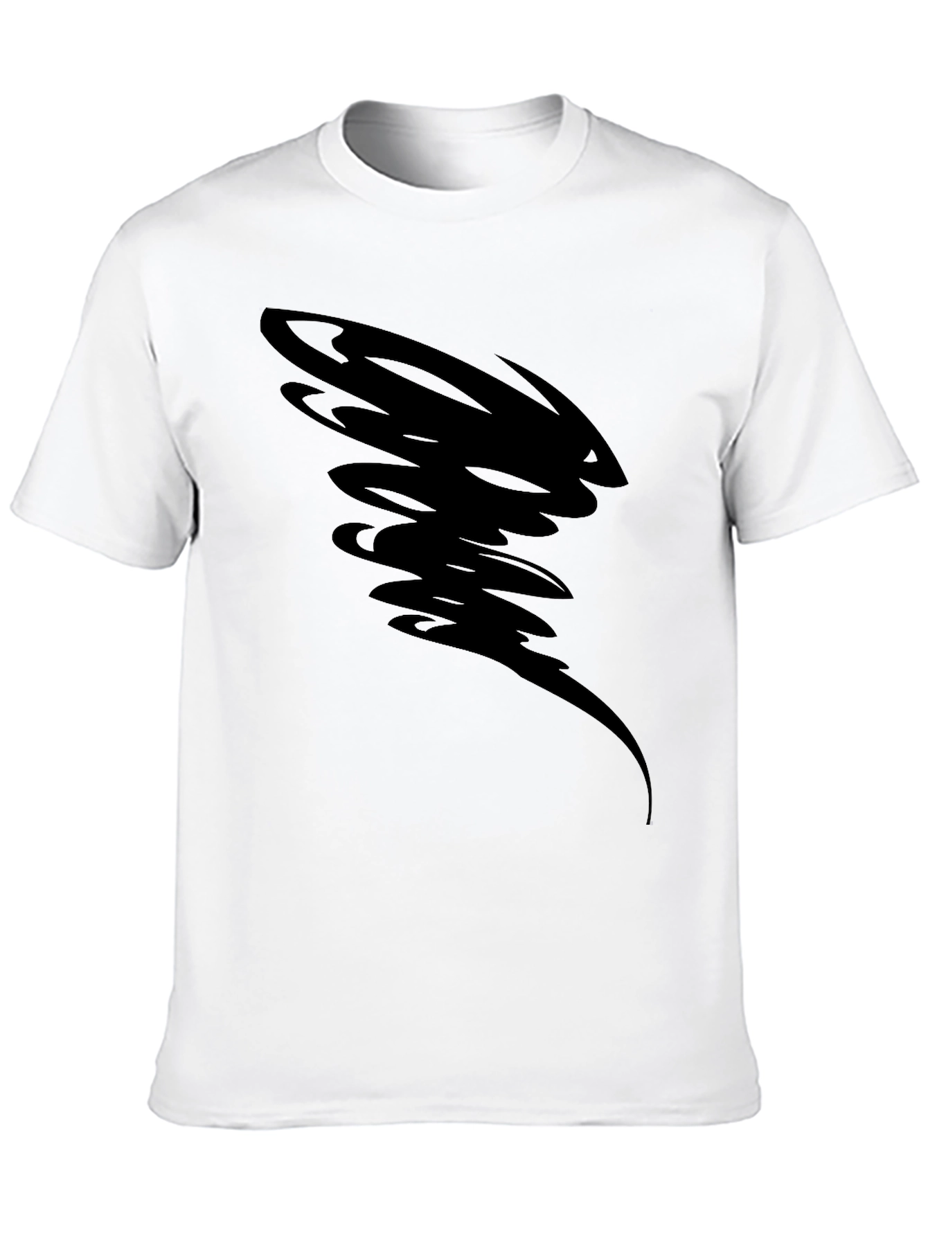 Mens Black Tornado Graphic Tee - Casual Style