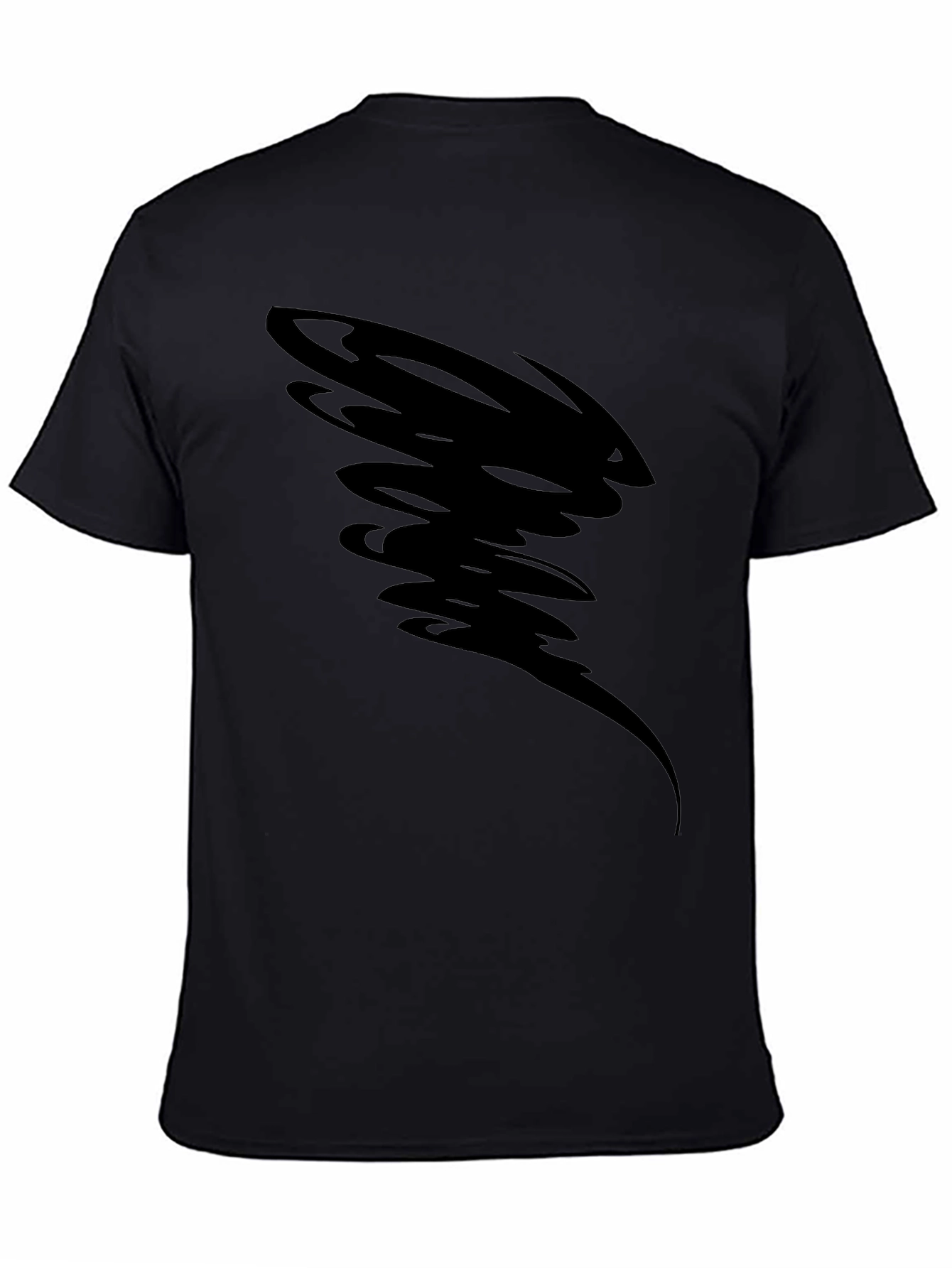 Mens Black Tornado Graphic Tee - Casual Style