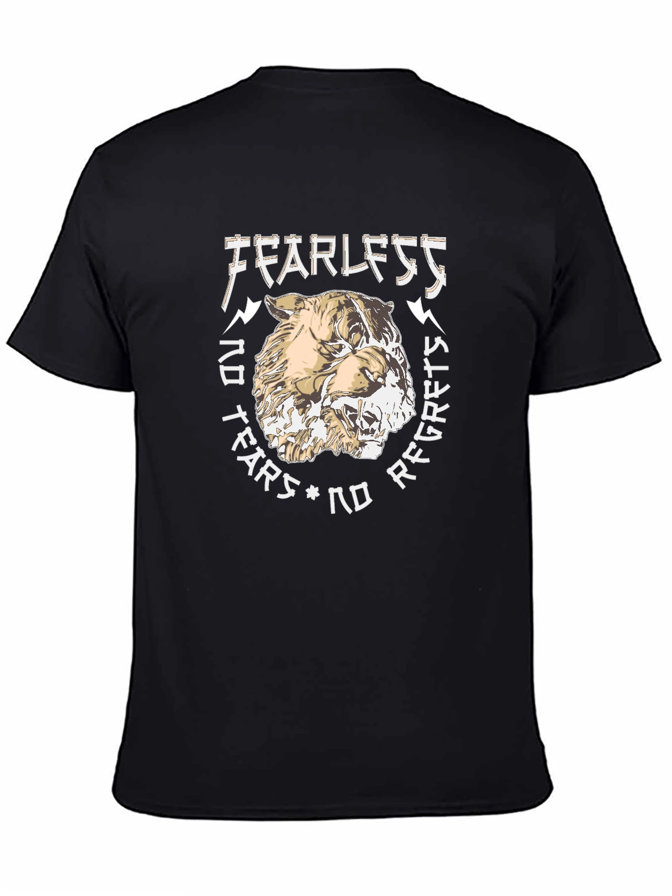 Fearless Graphic Print T-Shirt - Black