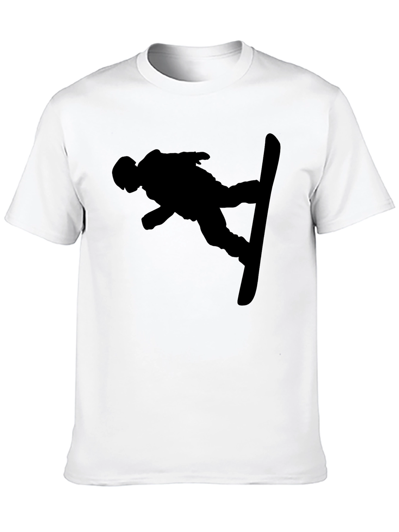 Silhouette Snowboarder Black T-Shirt
