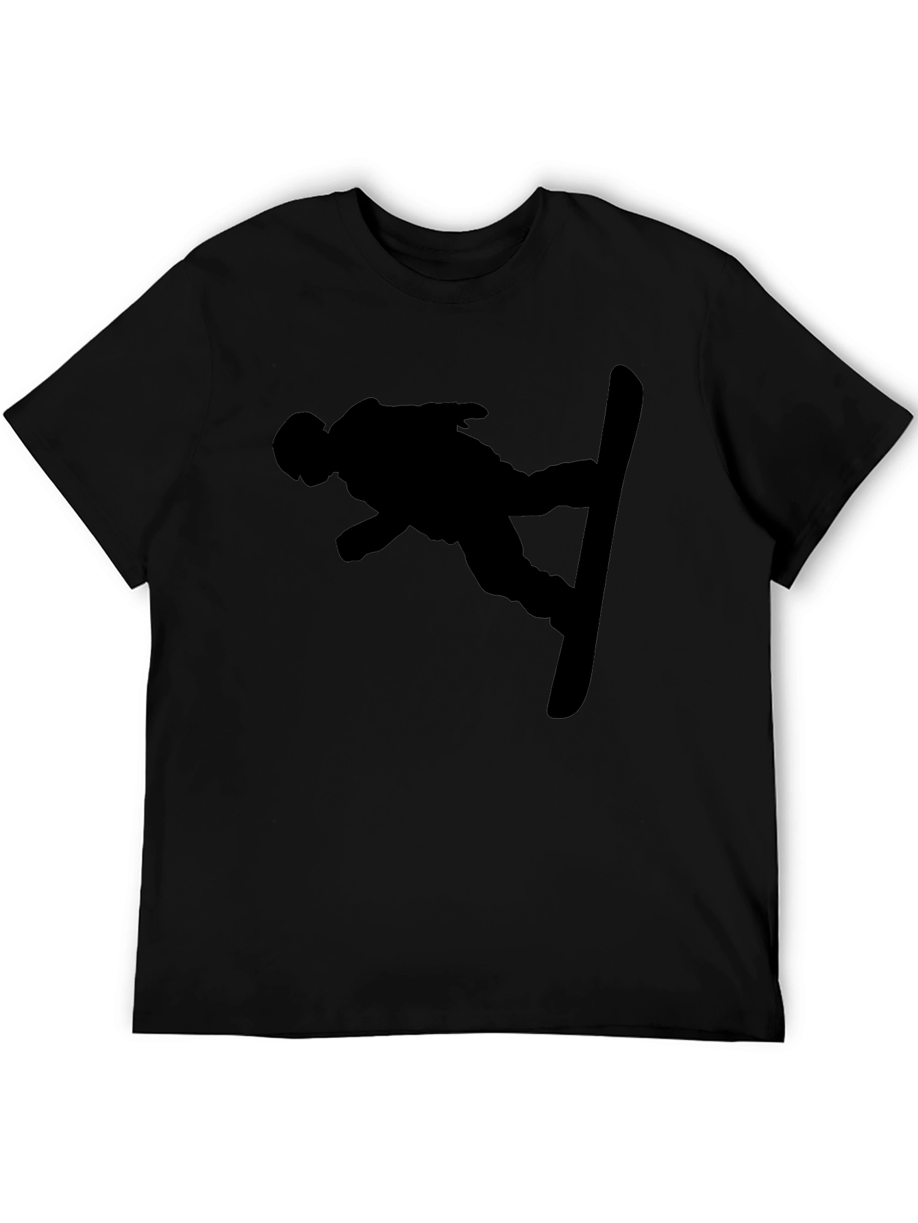 Silhouette Snowboarder Black T-Shirt