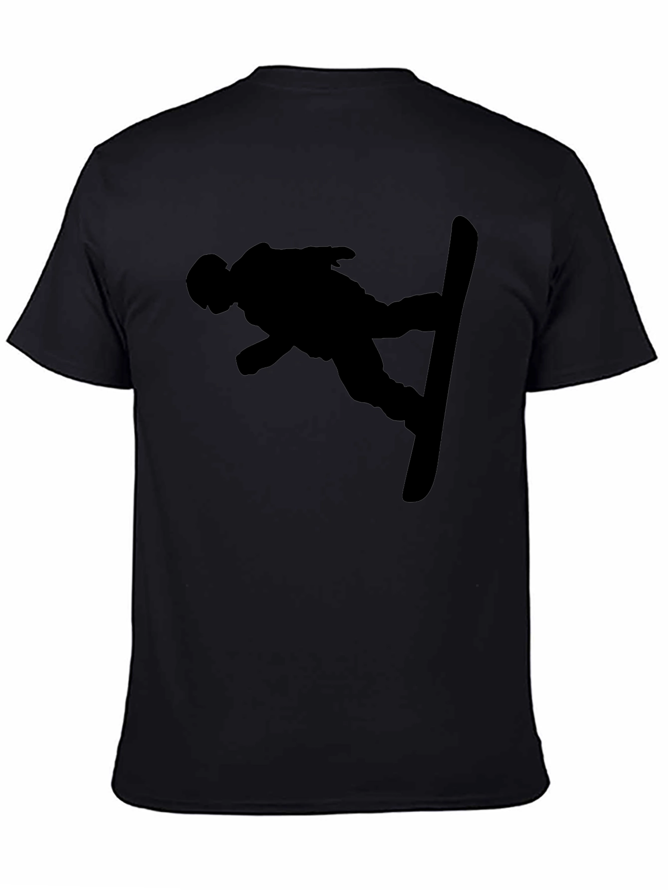 Silhouette Snowboarder Black T-Shirt