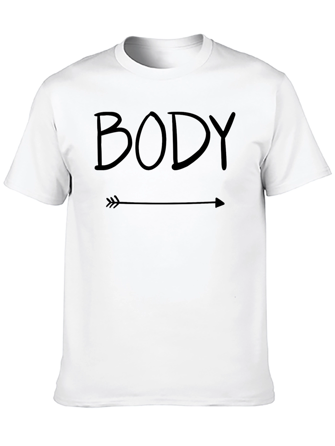 Body Arrow Graphic T-Shirt - Black Casual Tee