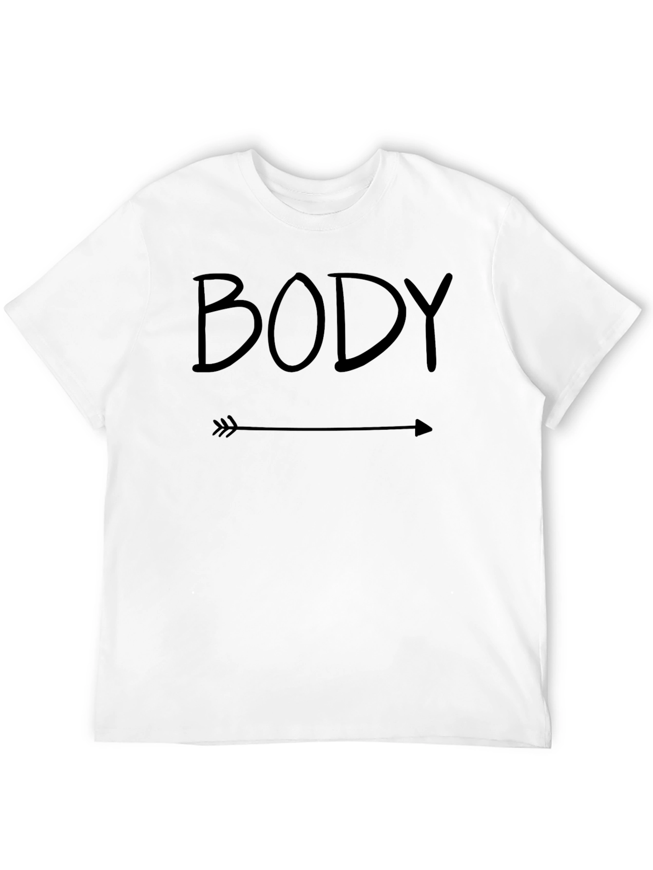 Body Arrow Graphic T-Shirt - Black Casual Tee