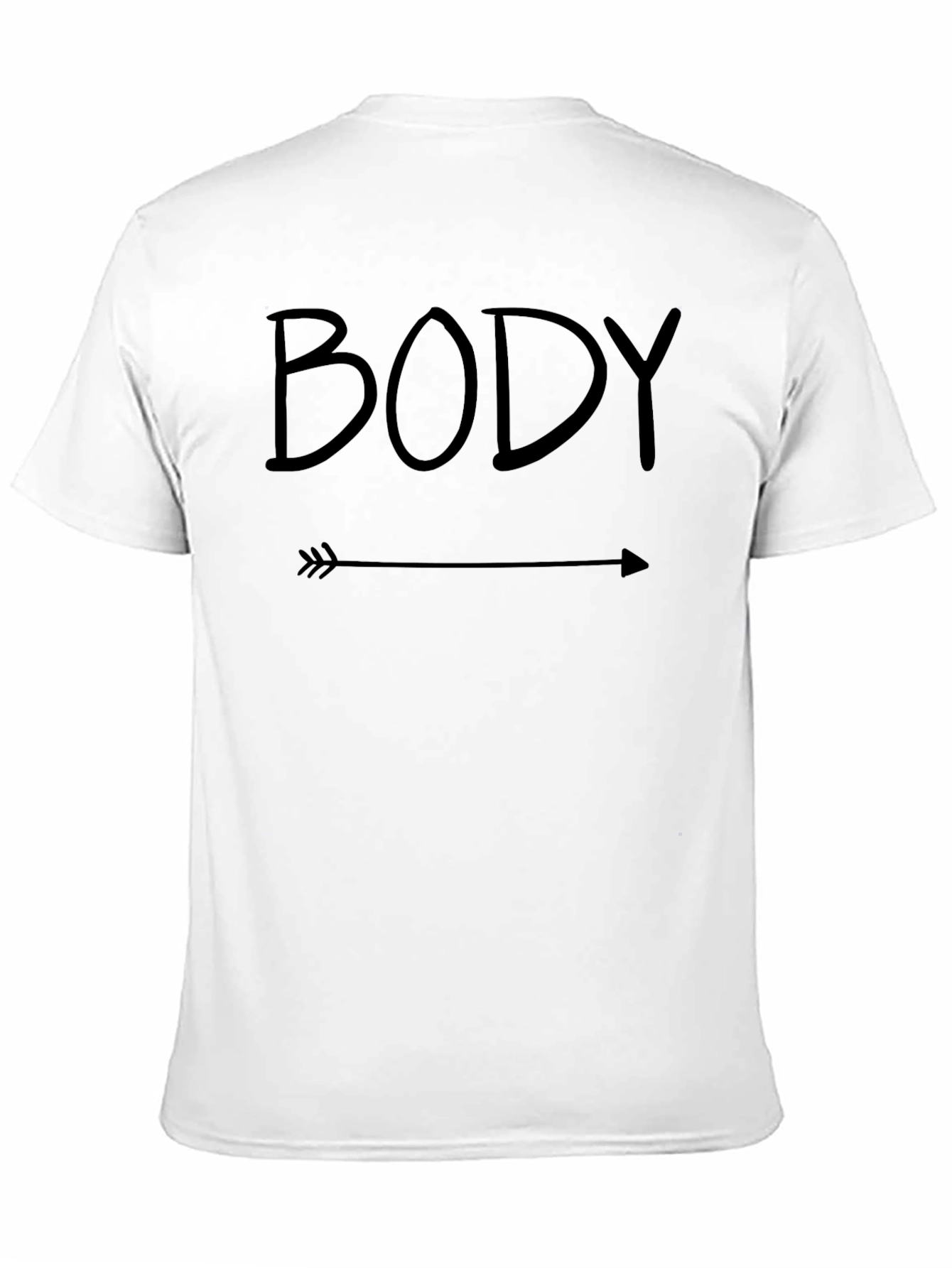 Body Arrow Graphic T-Shirt - Black Casual Tee