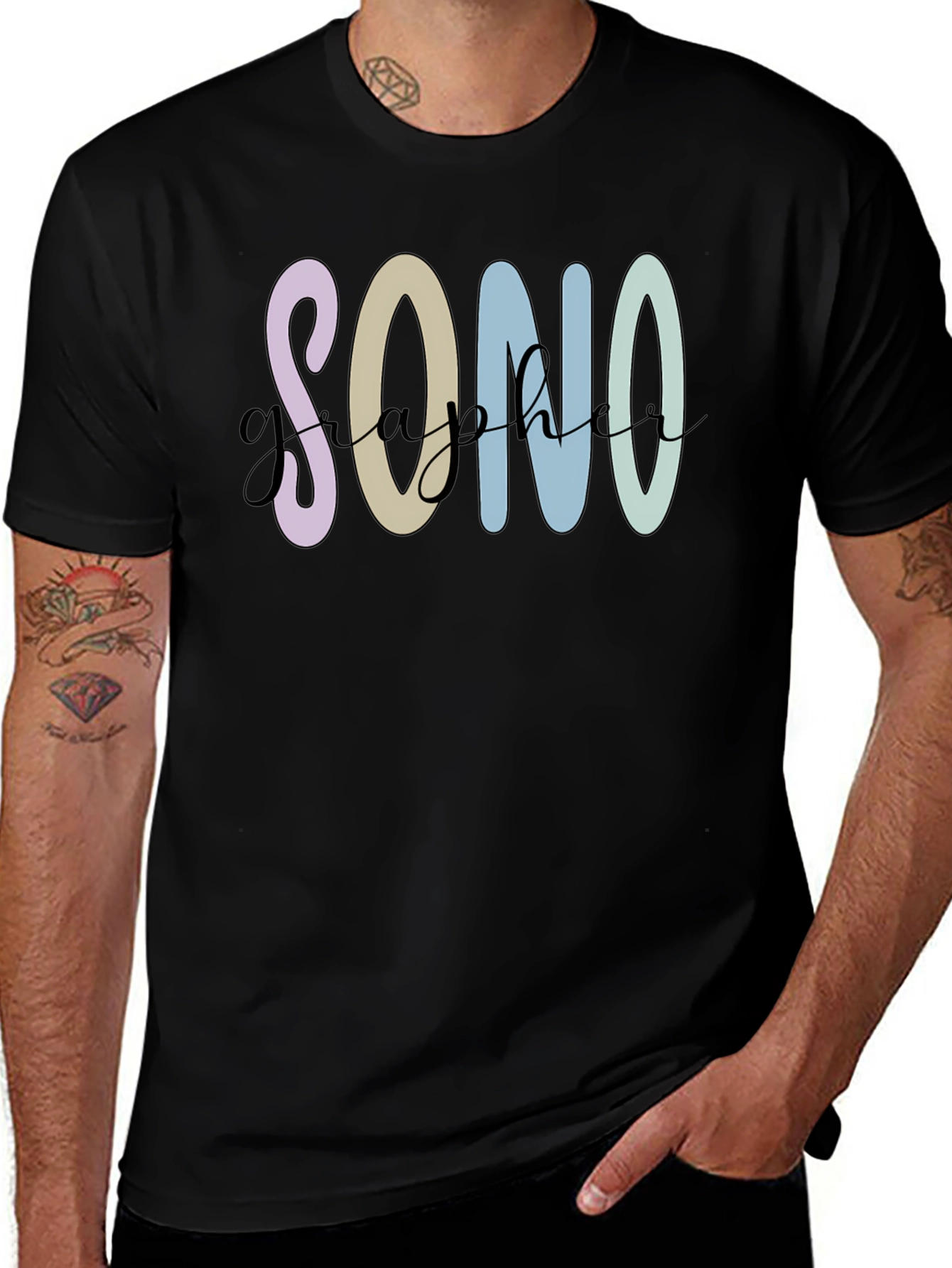 Sonographer T-Shirt - Pastel Graphic Tee