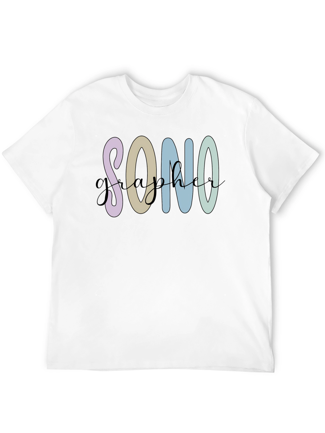 Sonographer T-Shirt - Pastel Graphic Tee