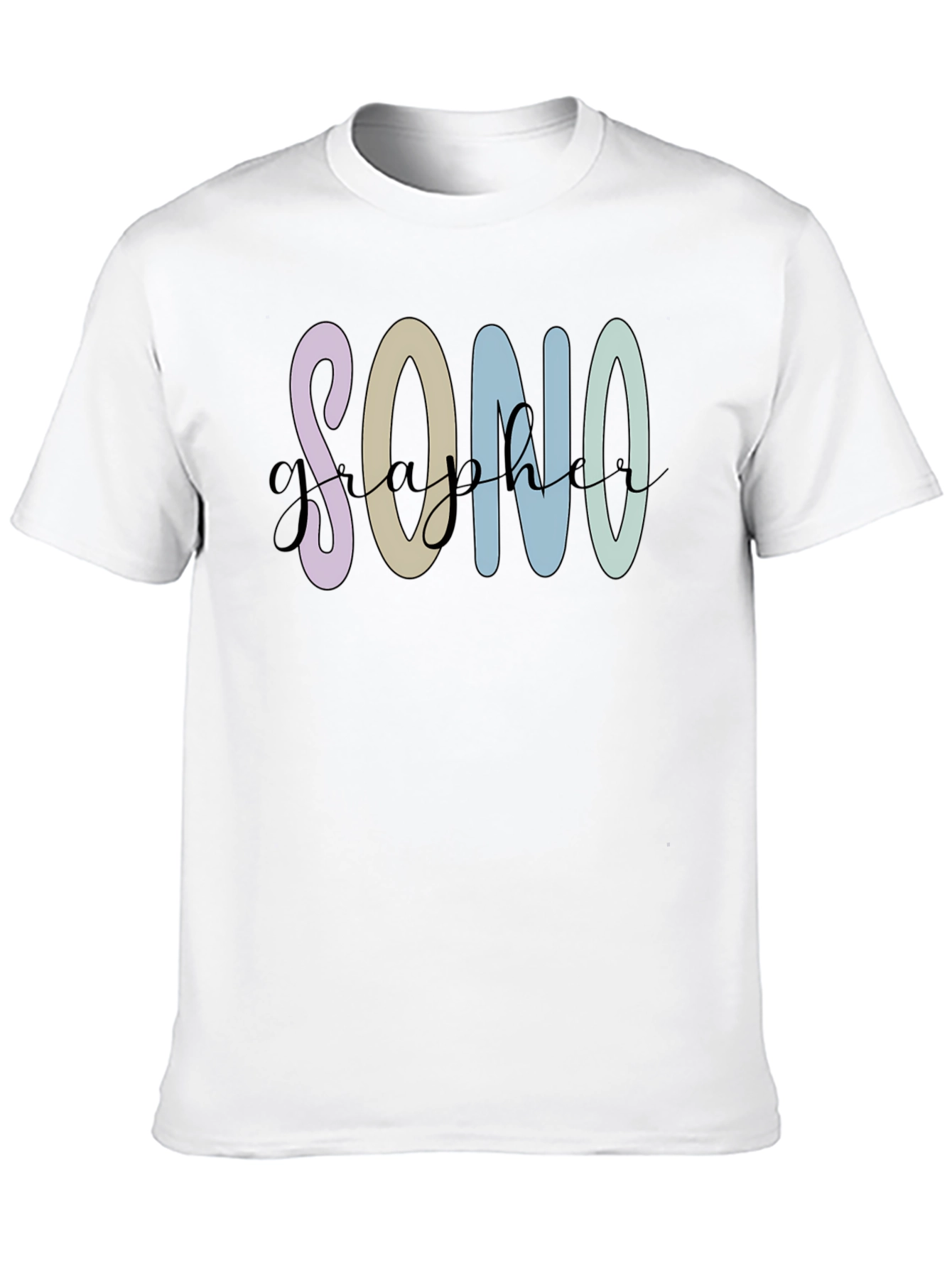 Sonographer T-Shirt - Pastel Graphic Tee
