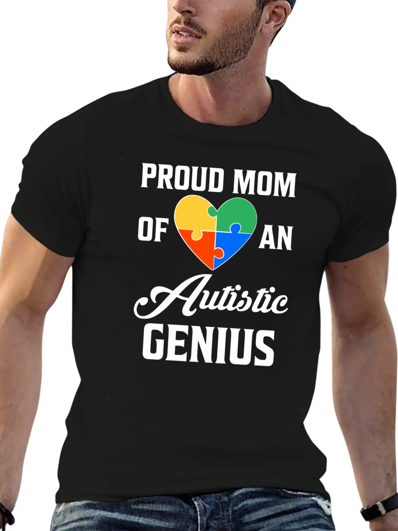 Proud Mom Autistic Genius T-Shirt