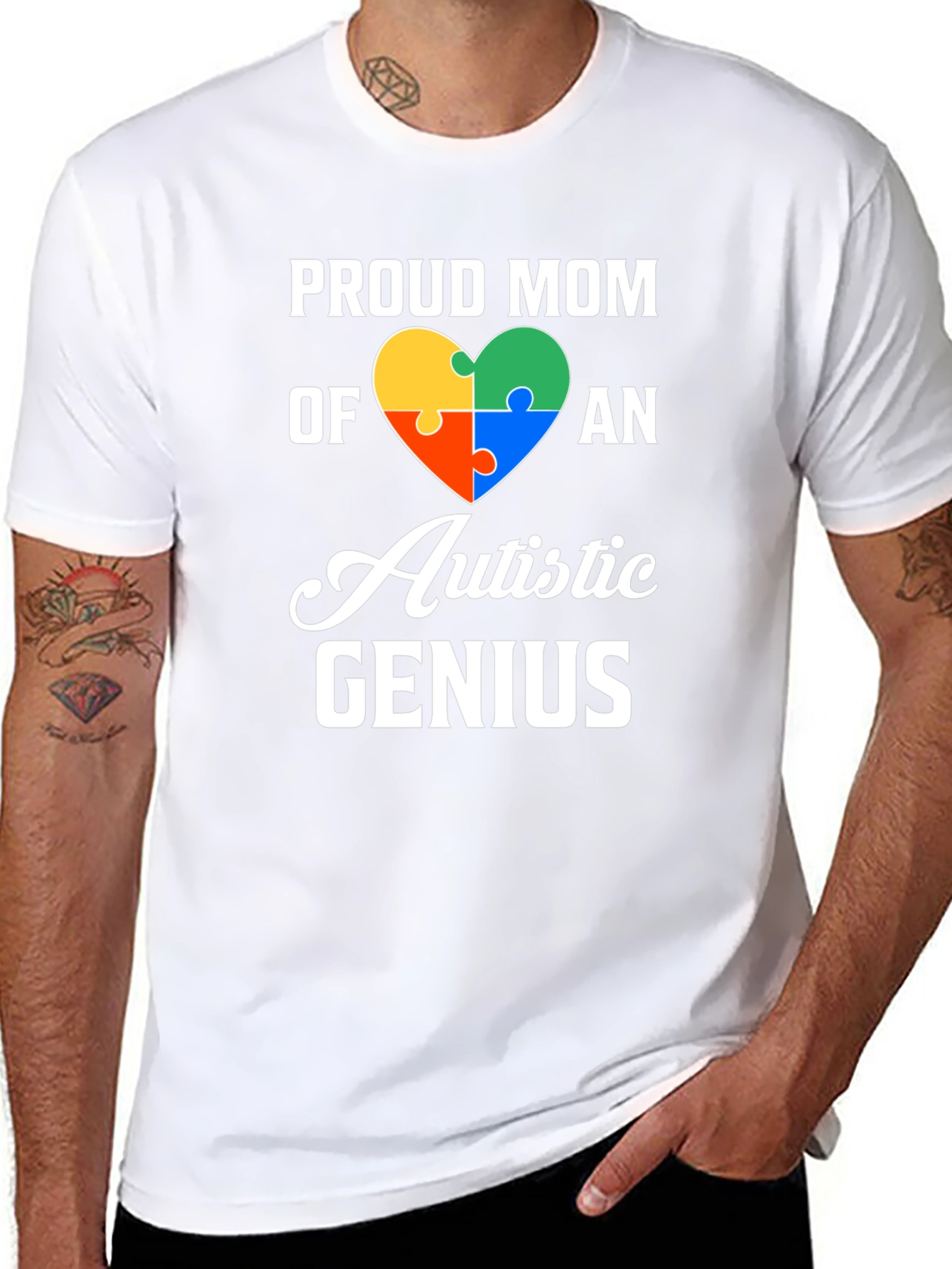 Proud Mom Autistic Genius T-Shirt