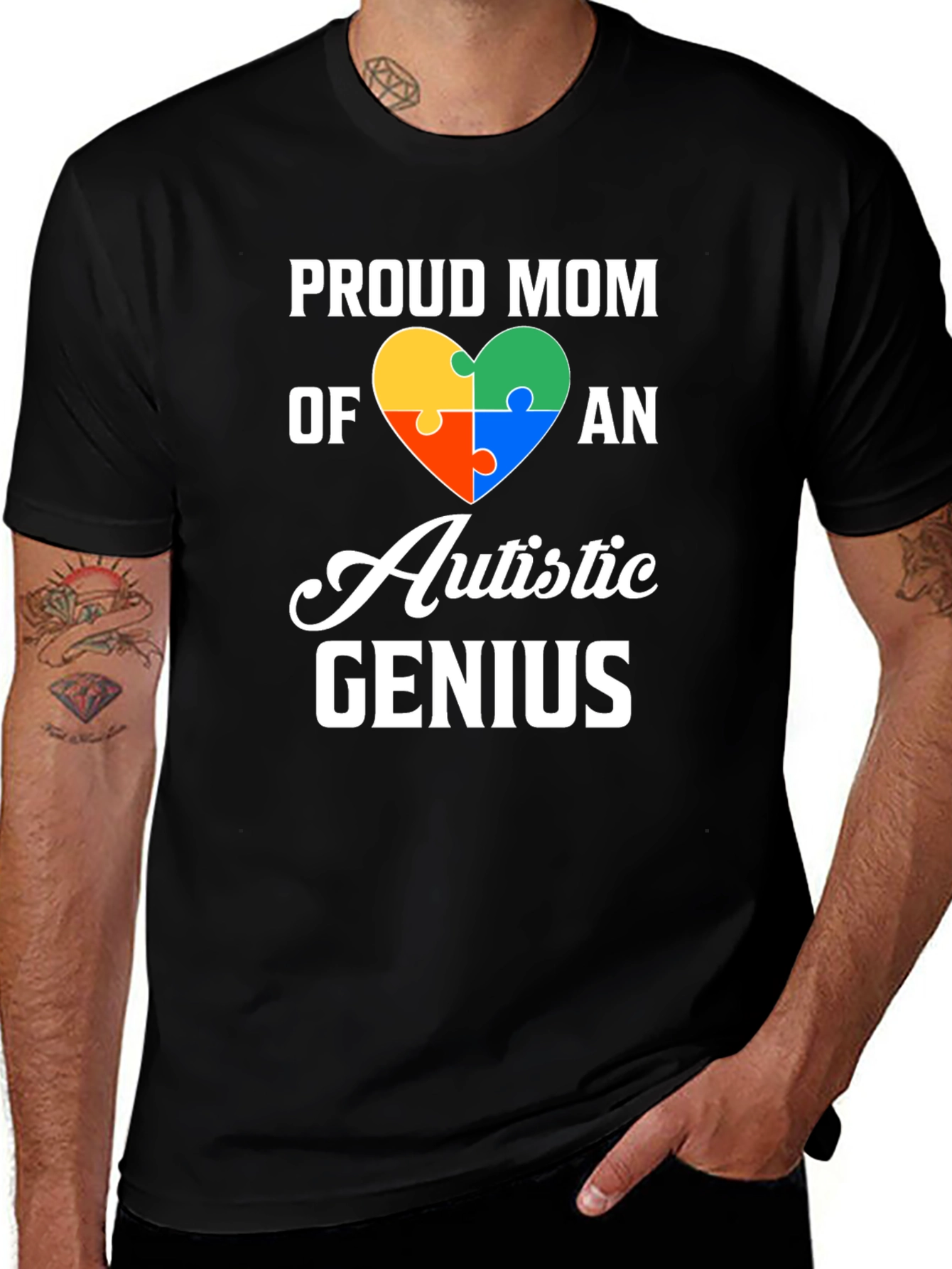 Proud Mom Autistic Genius T-Shirt