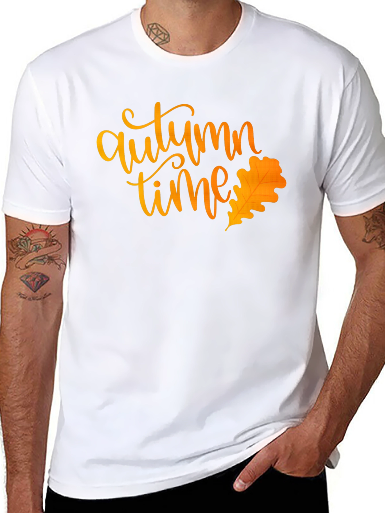 Autumn Time Black T-Shirt