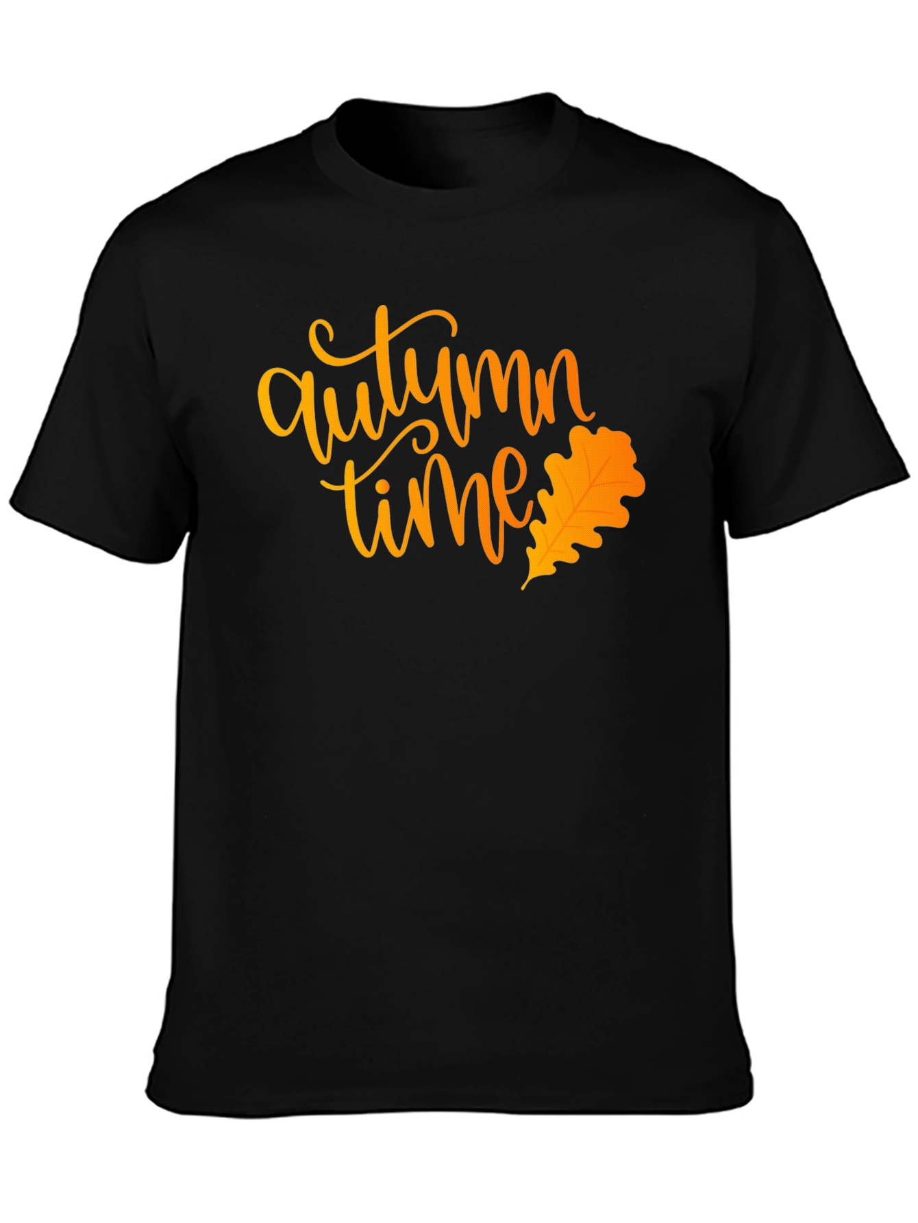 Autumn Time Black T-Shirt