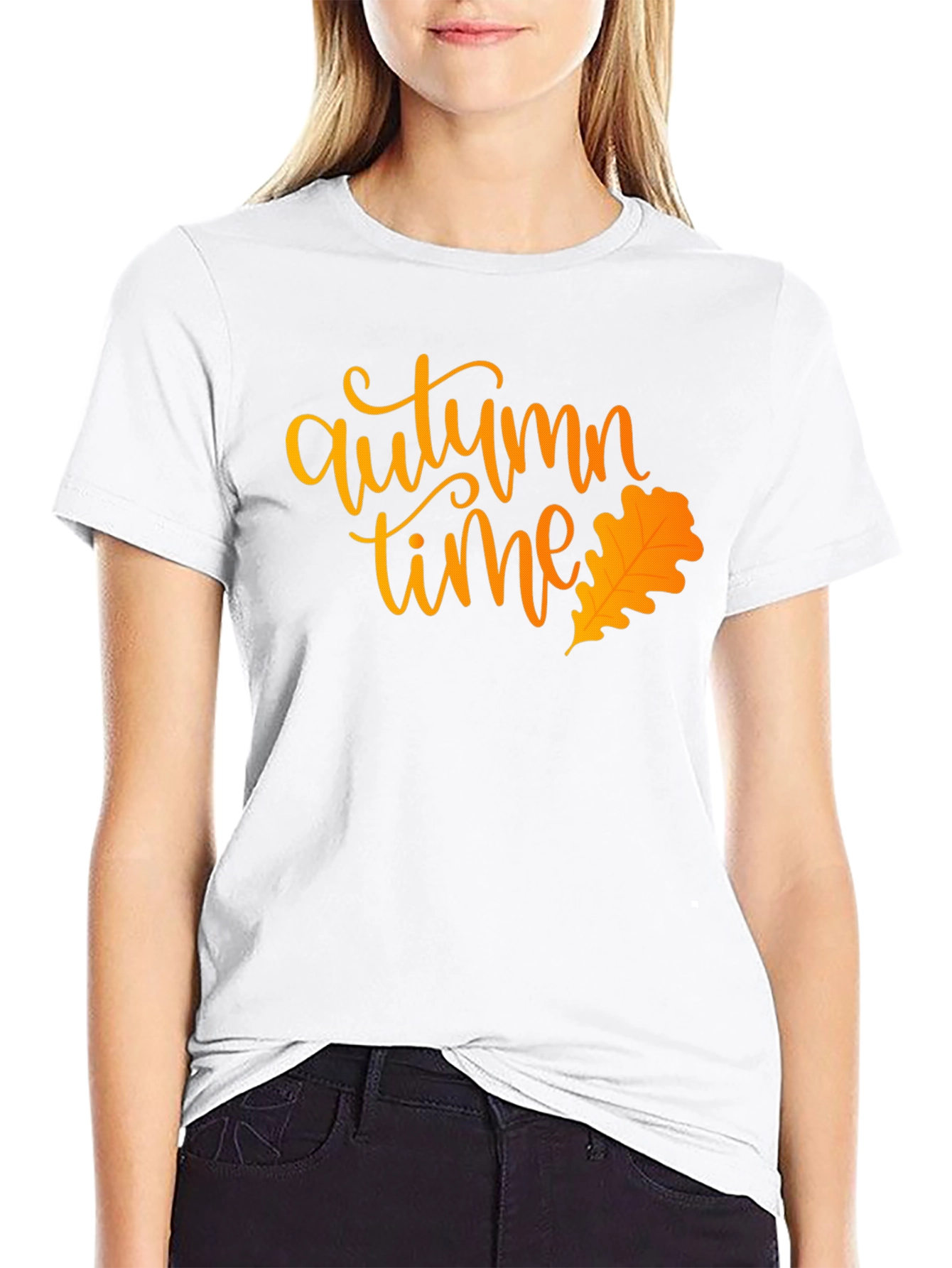 Autumn Time Black T-Shirt
