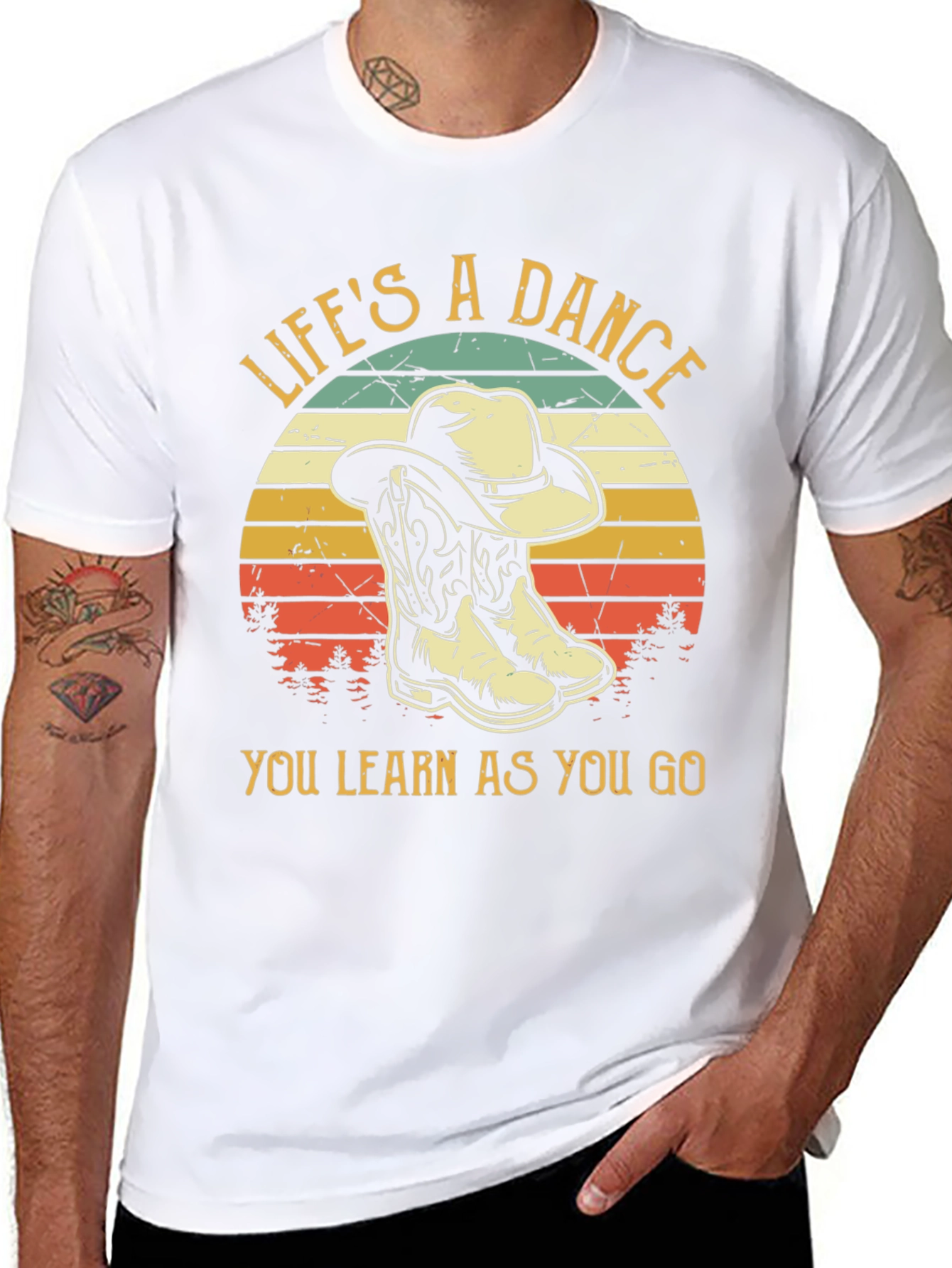 Lifes a Dance Cowboy Boots Graphic T-Shirt