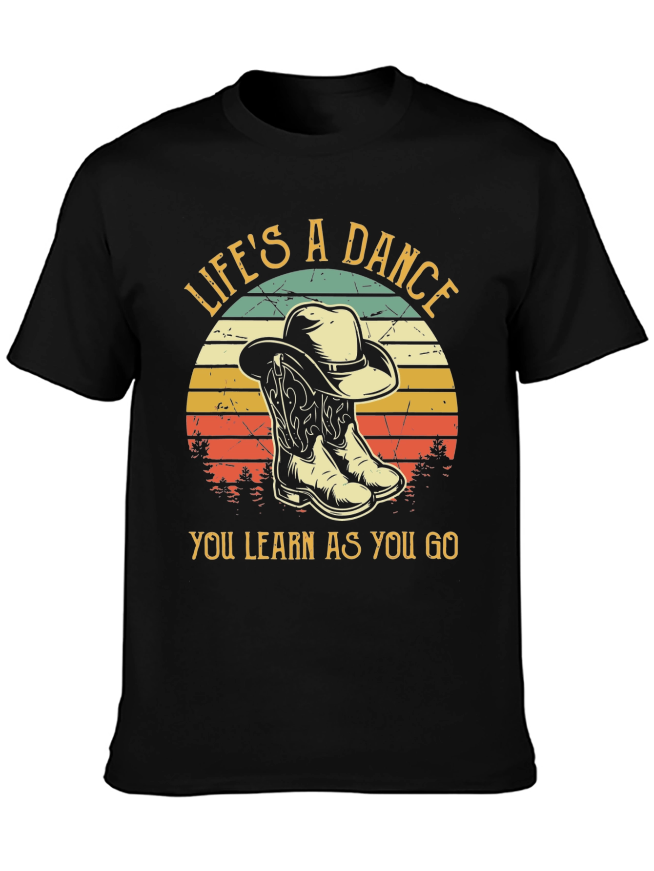 Lifes a Dance Cowboy Boots Graphic T-Shirt