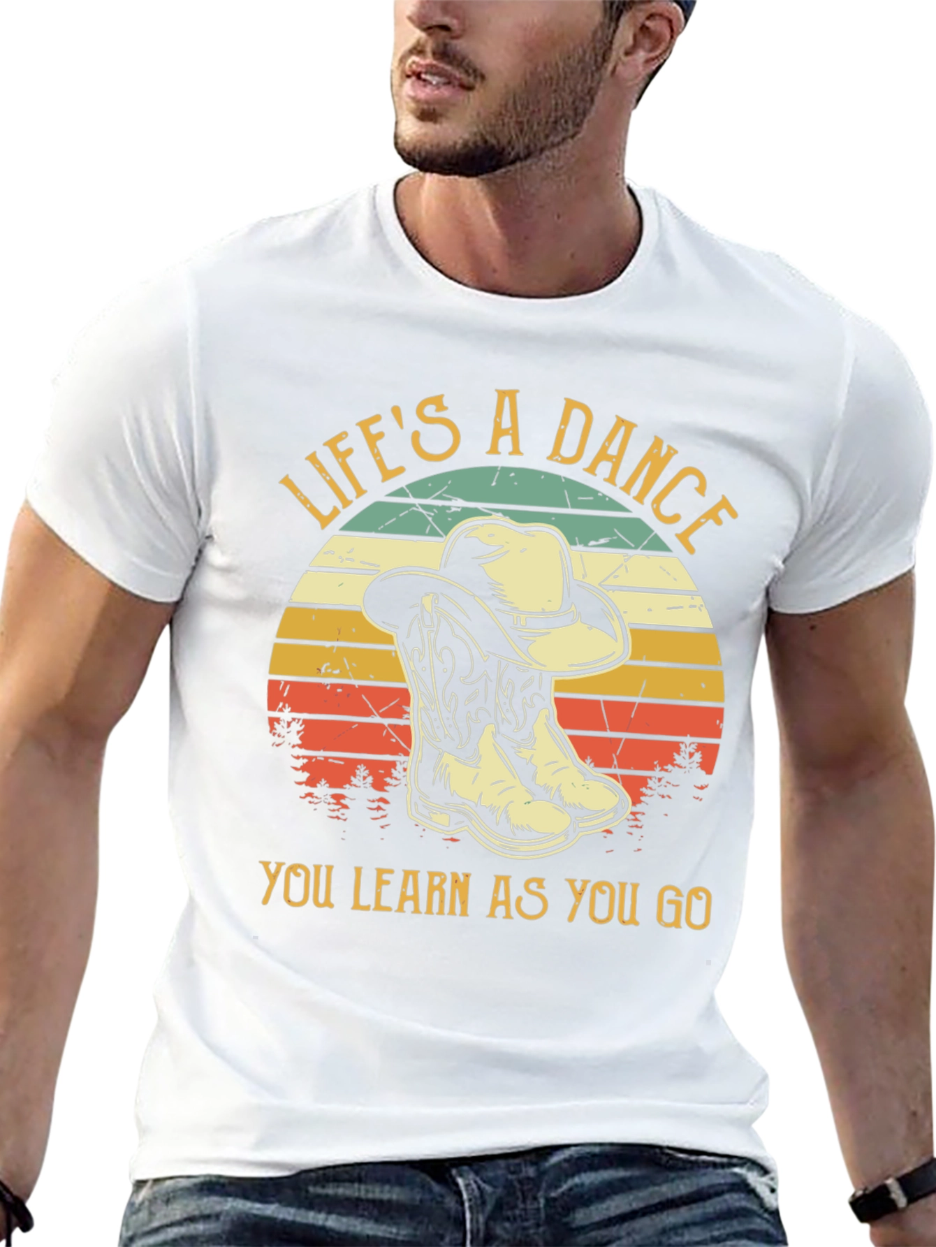 Lifes a Dance Cowboy Boots Graphic T-Shirt