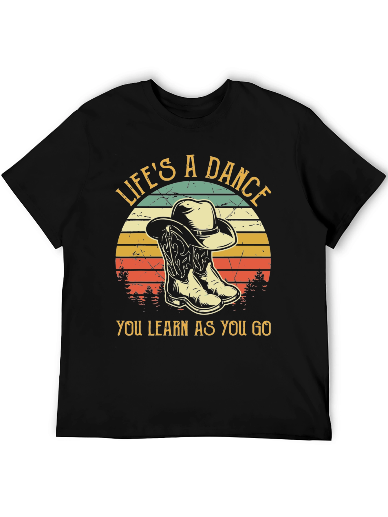 Lifes a Dance Cowboy Boots Graphic T-Shirt