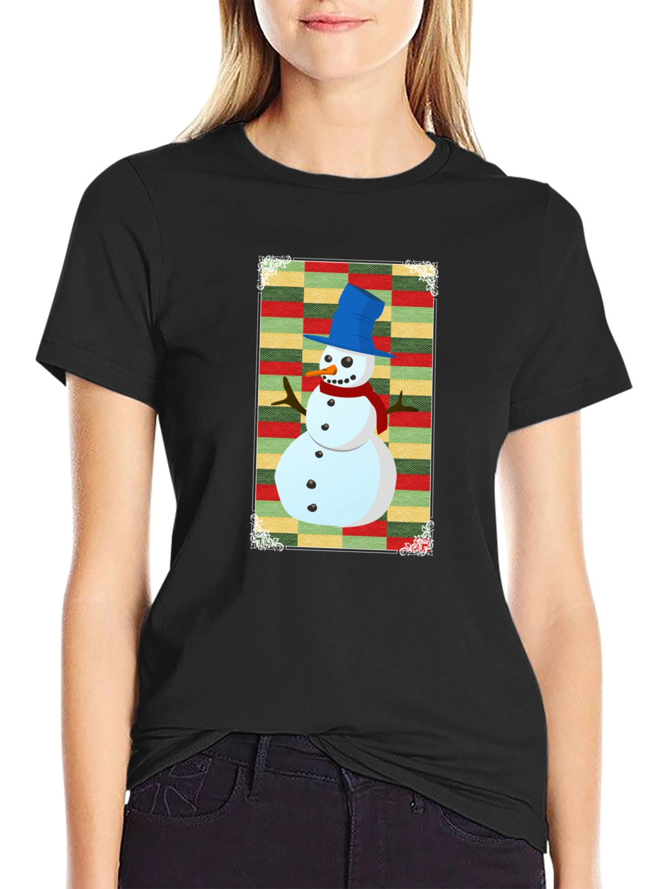 Festive Snowman Graphic Tee