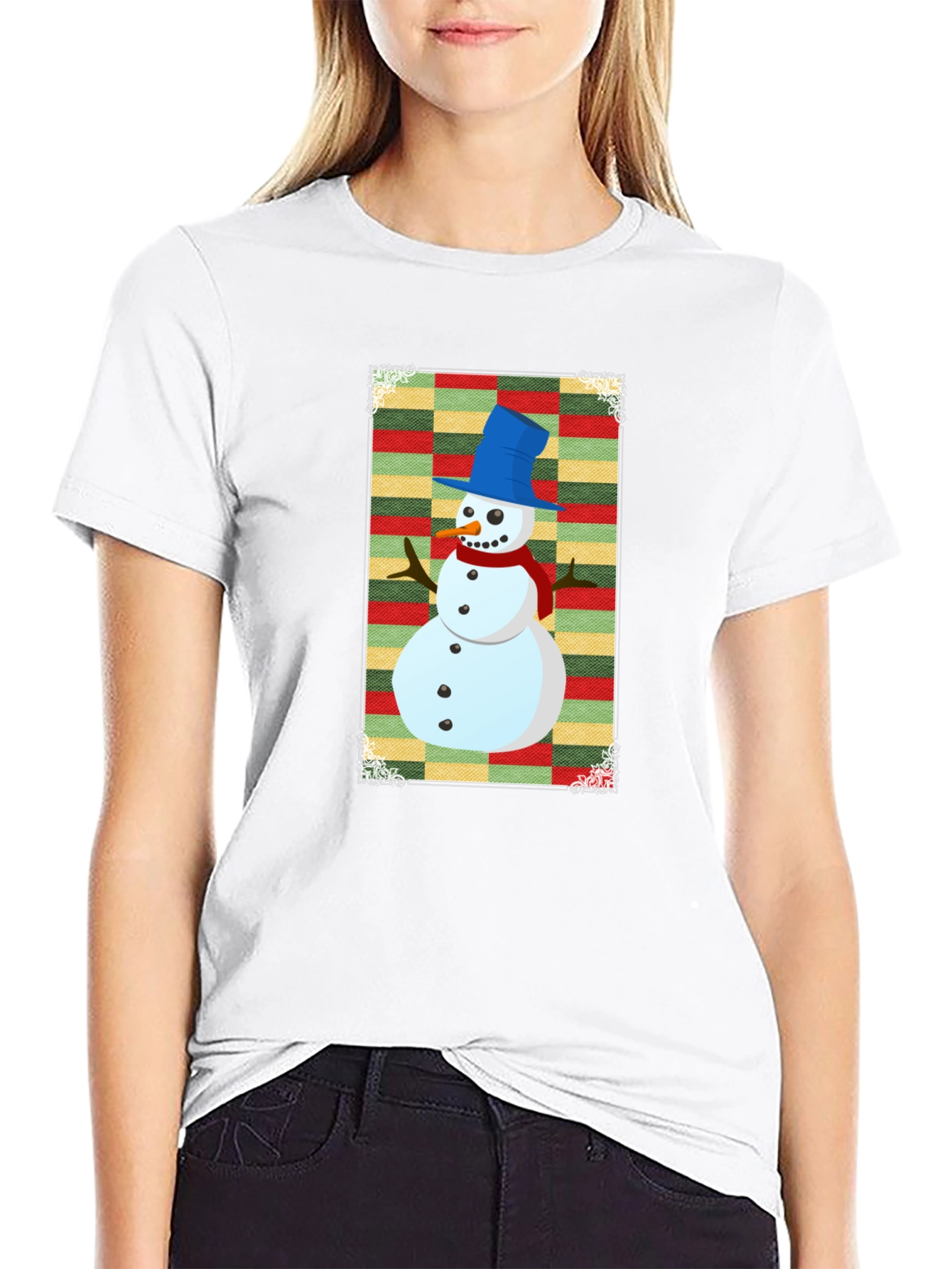 Festive Snowman Graphic Tee