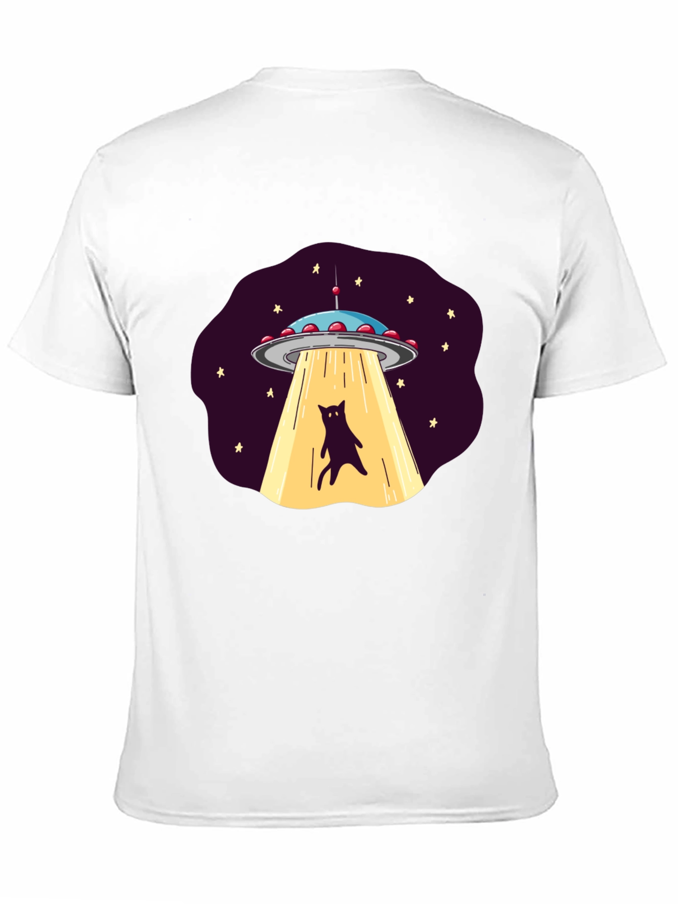 Alien Cat Abduction Graphic Tee