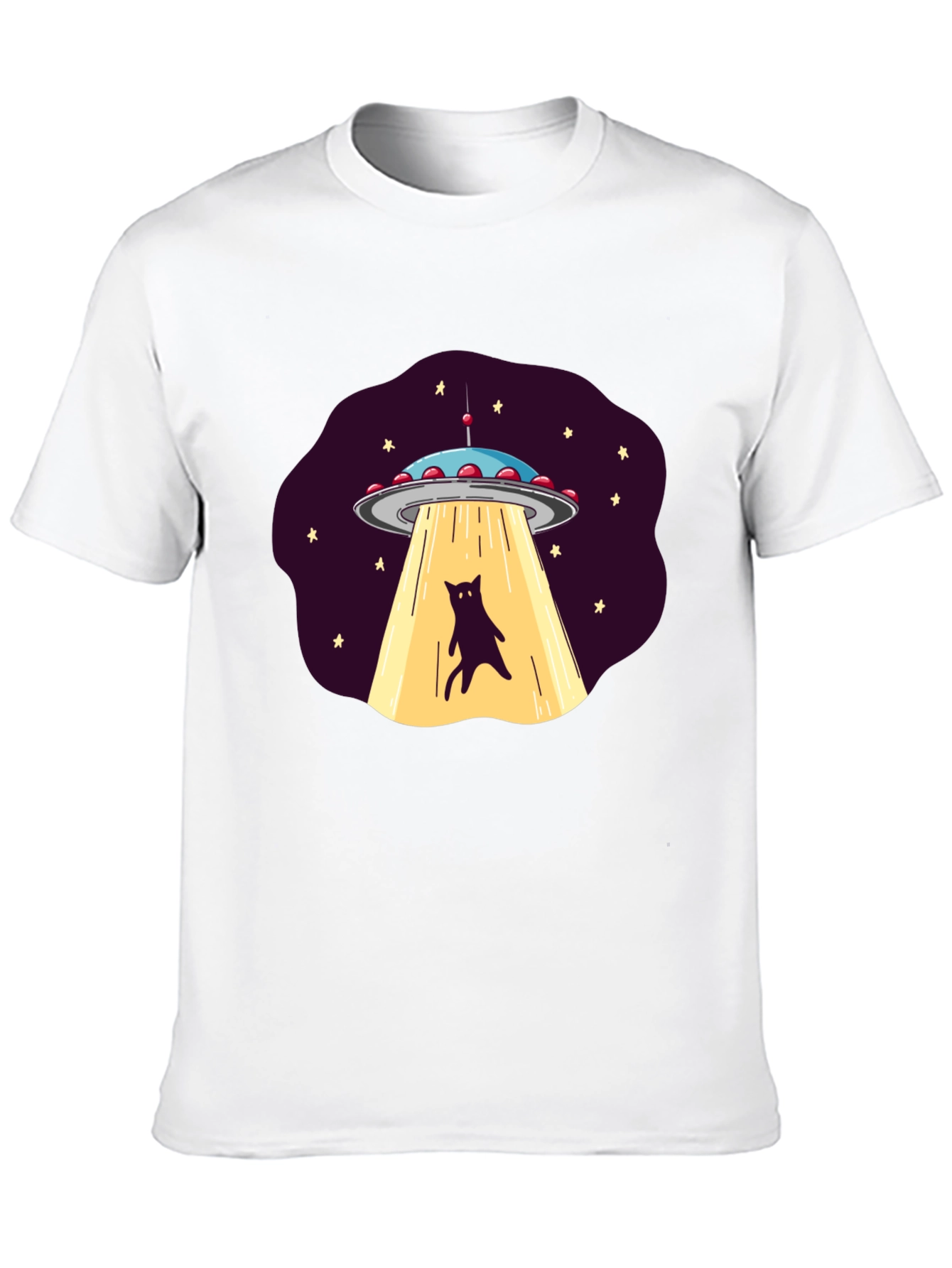 Alien Cat Abduction Graphic Tee