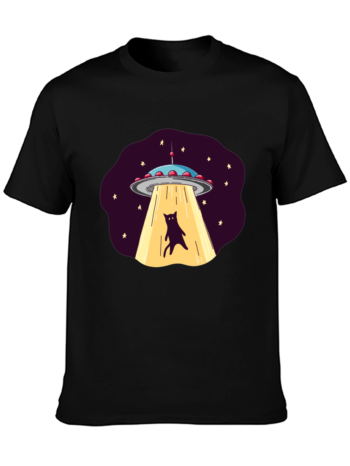 Alien Cat Abduction Graphic Tee