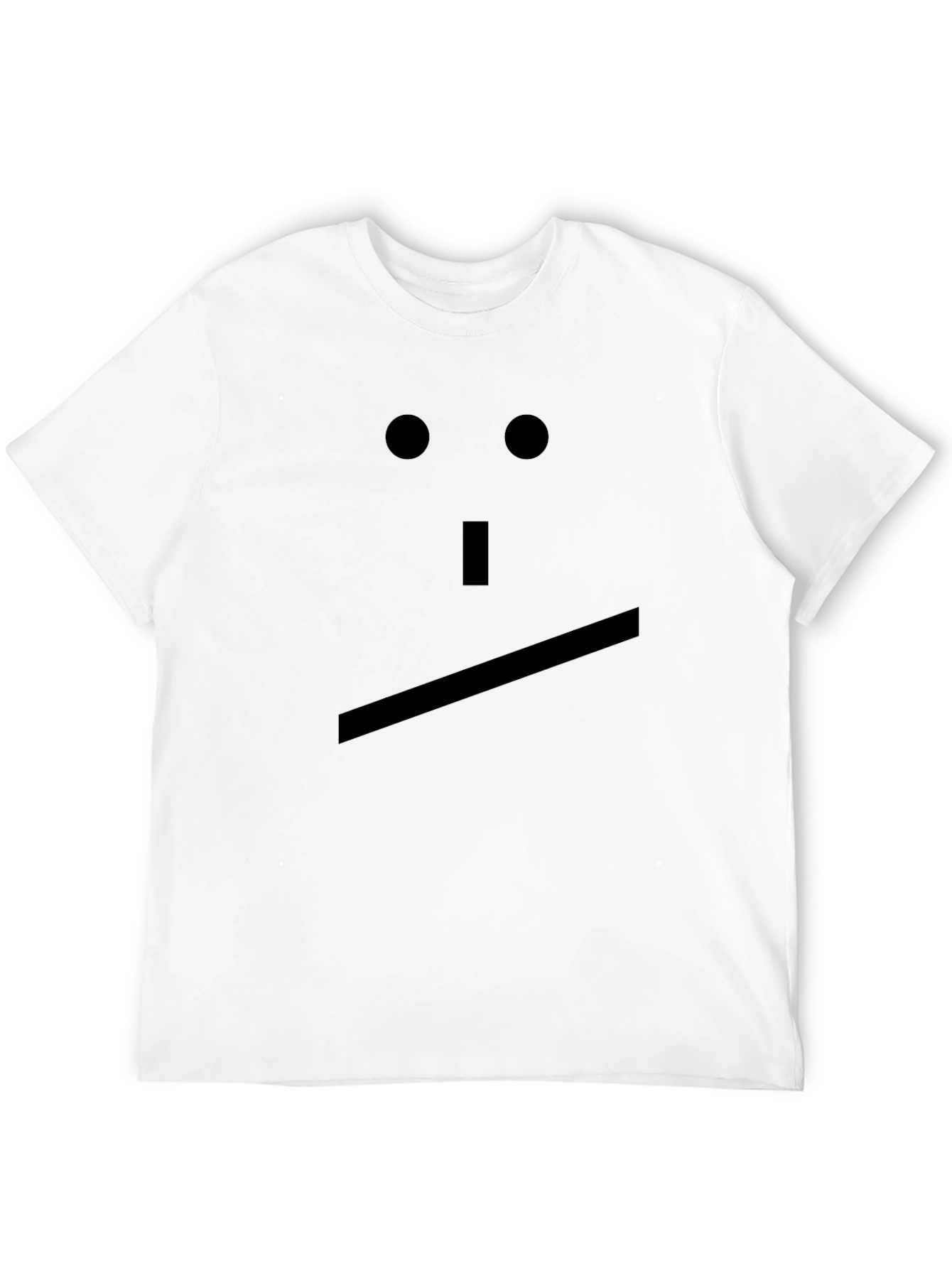 Minimalist Face Graphic Black T-Shirt