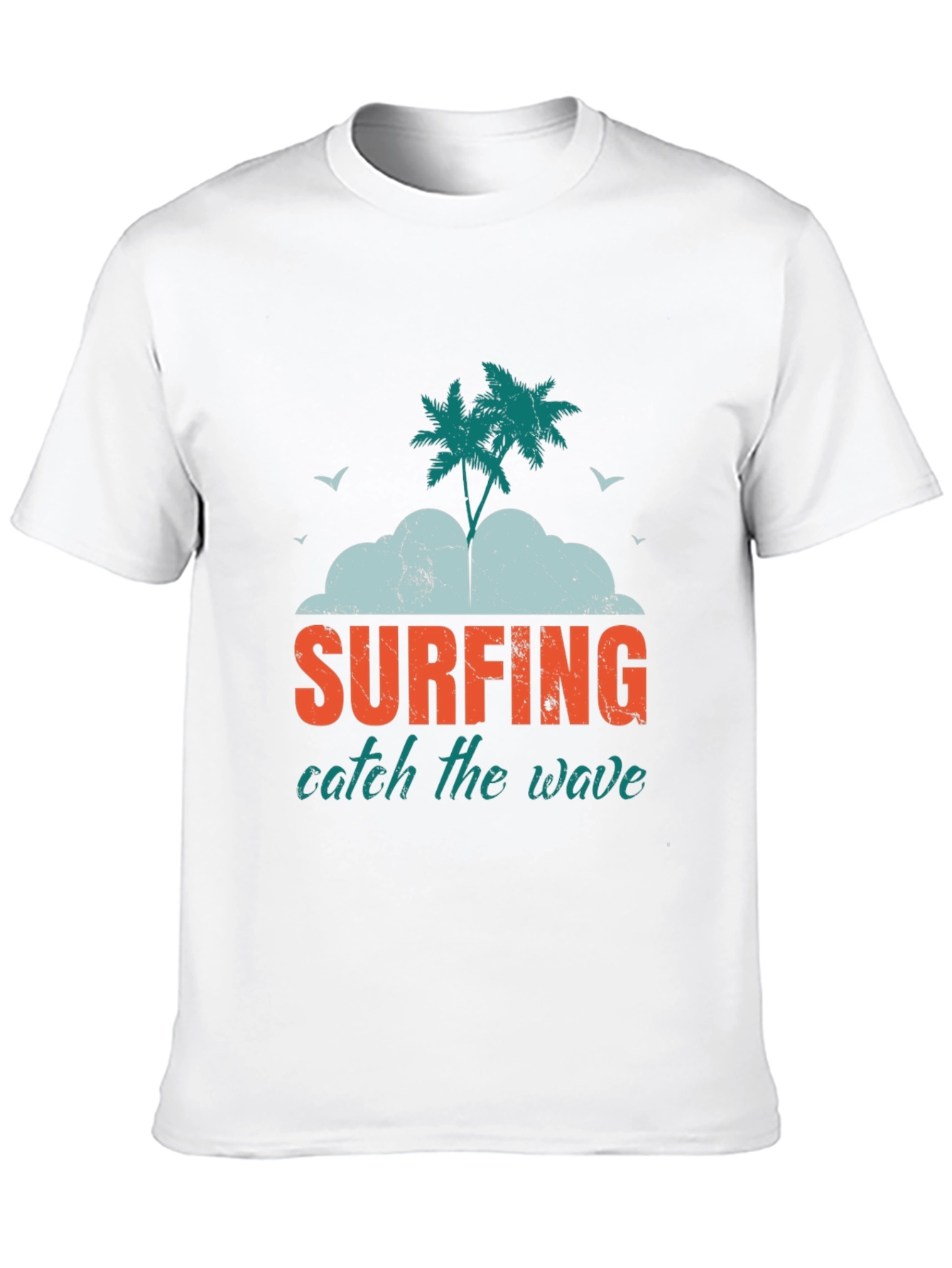 Surfing Catch the Wave Graphic Tee - Black