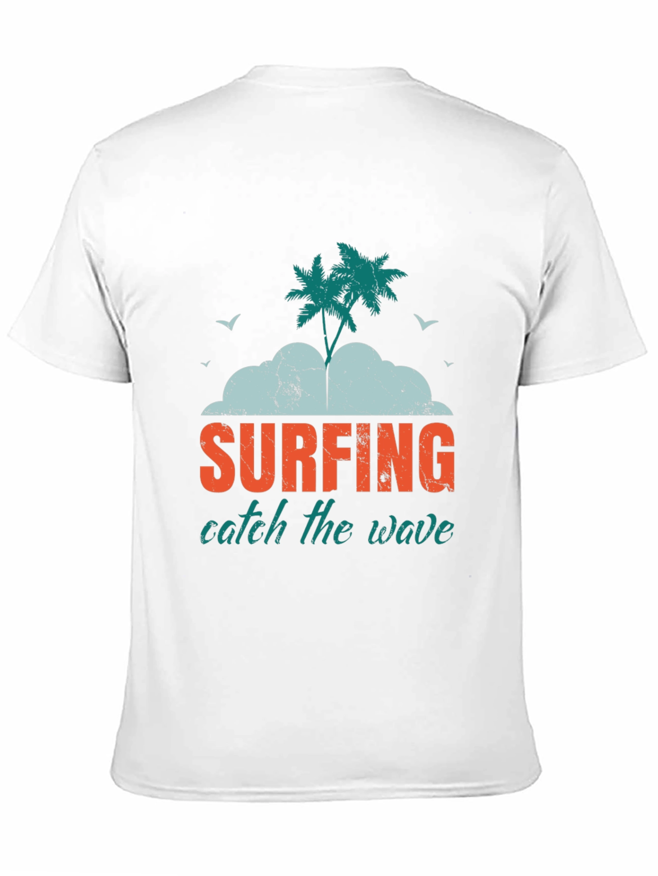 Surfing Catch the Wave Graphic Tee - Black