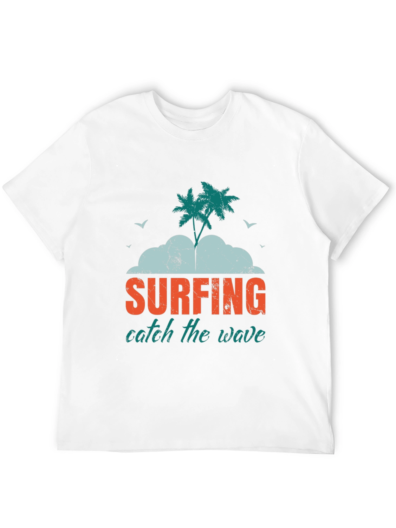 Surfing Catch the Wave Graphic Tee - Black