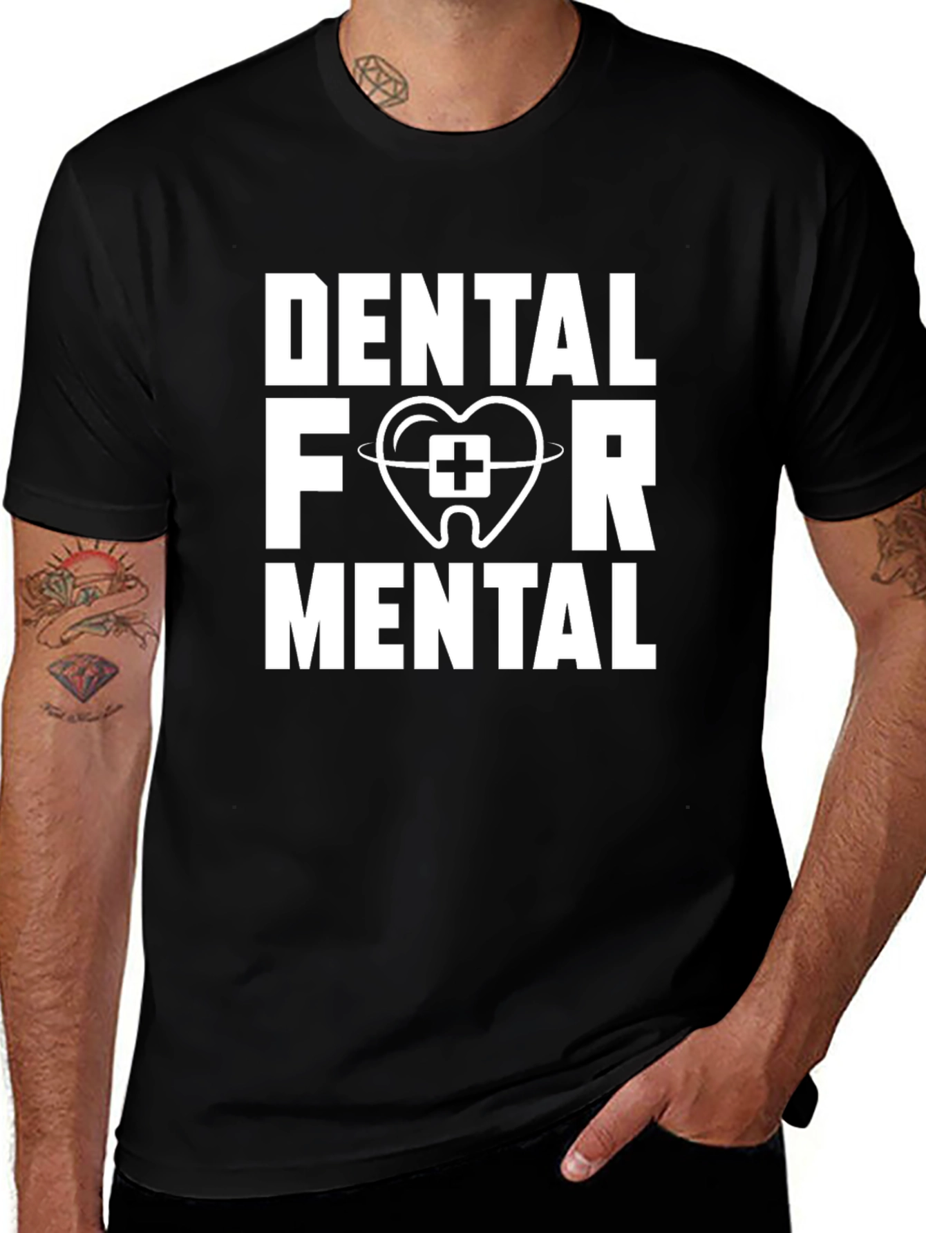 Dental For Mental Black T-Shirt