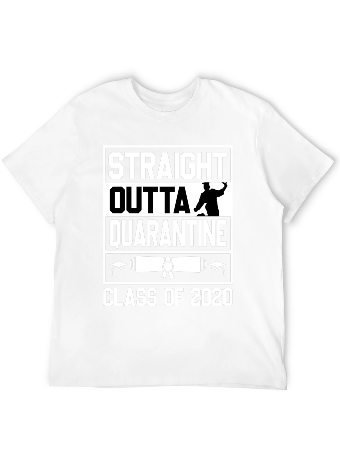 Straight Outta Quarantine 2020 Graduation T-Shirt