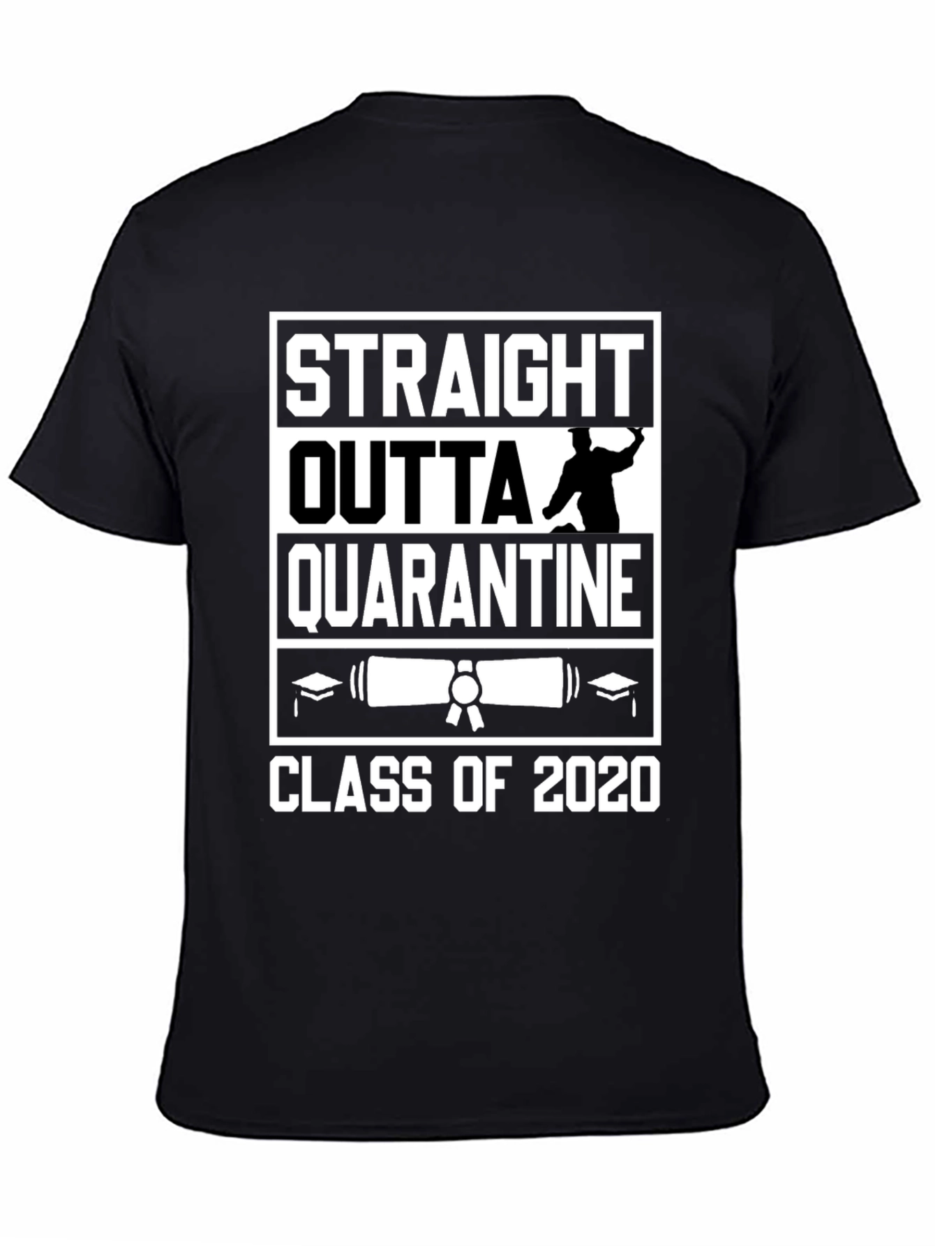 Straight Outta Quarantine 2020 Graduation T-Shirt