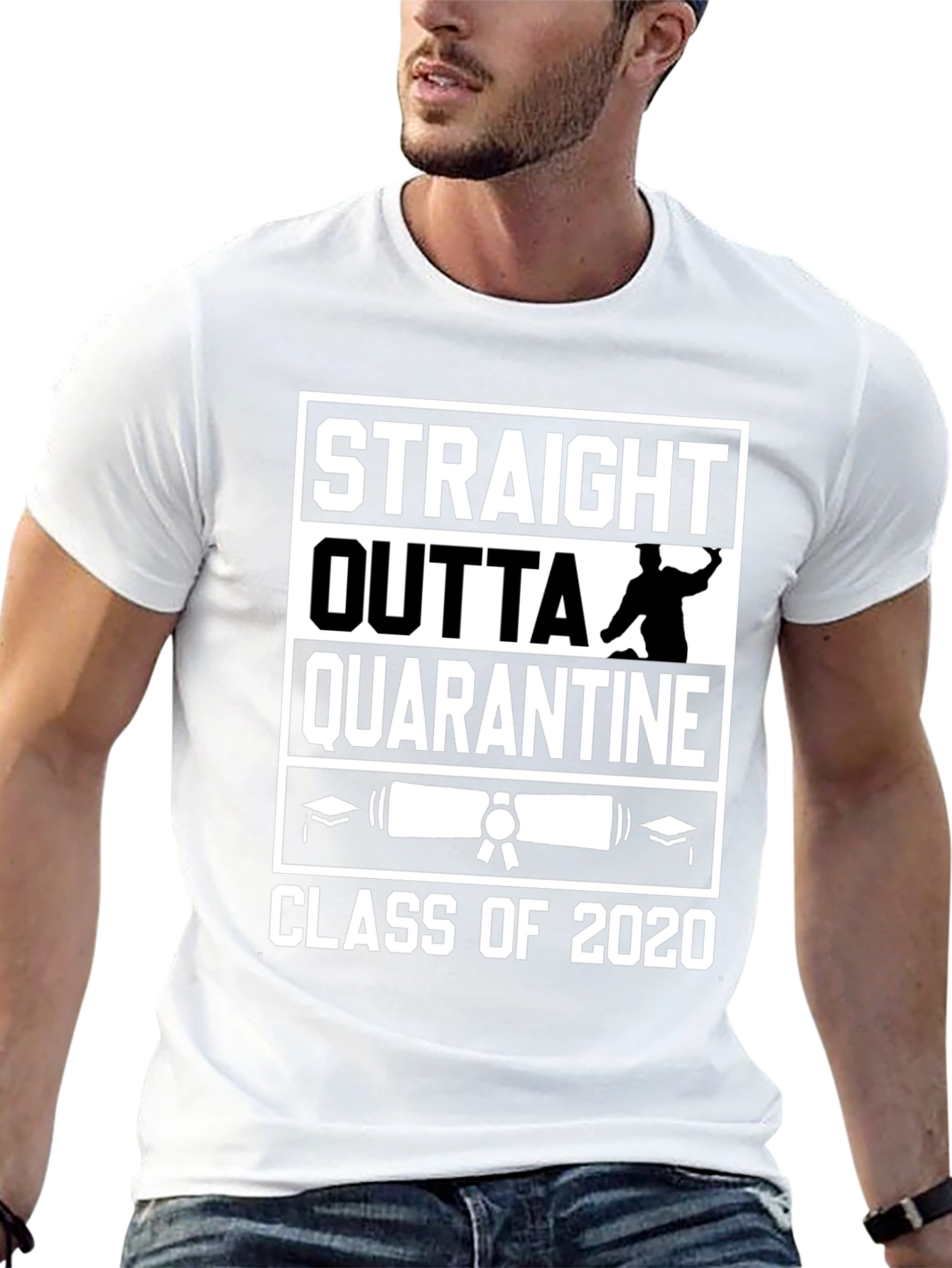 Straight Outta Quarantine 2020 Graduation T-Shirt