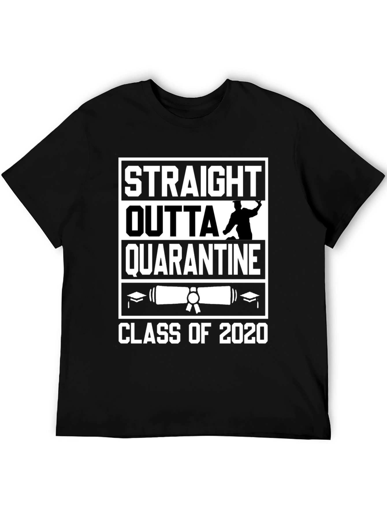 Straight Outta Quarantine 2020 Graduation T-Shirt