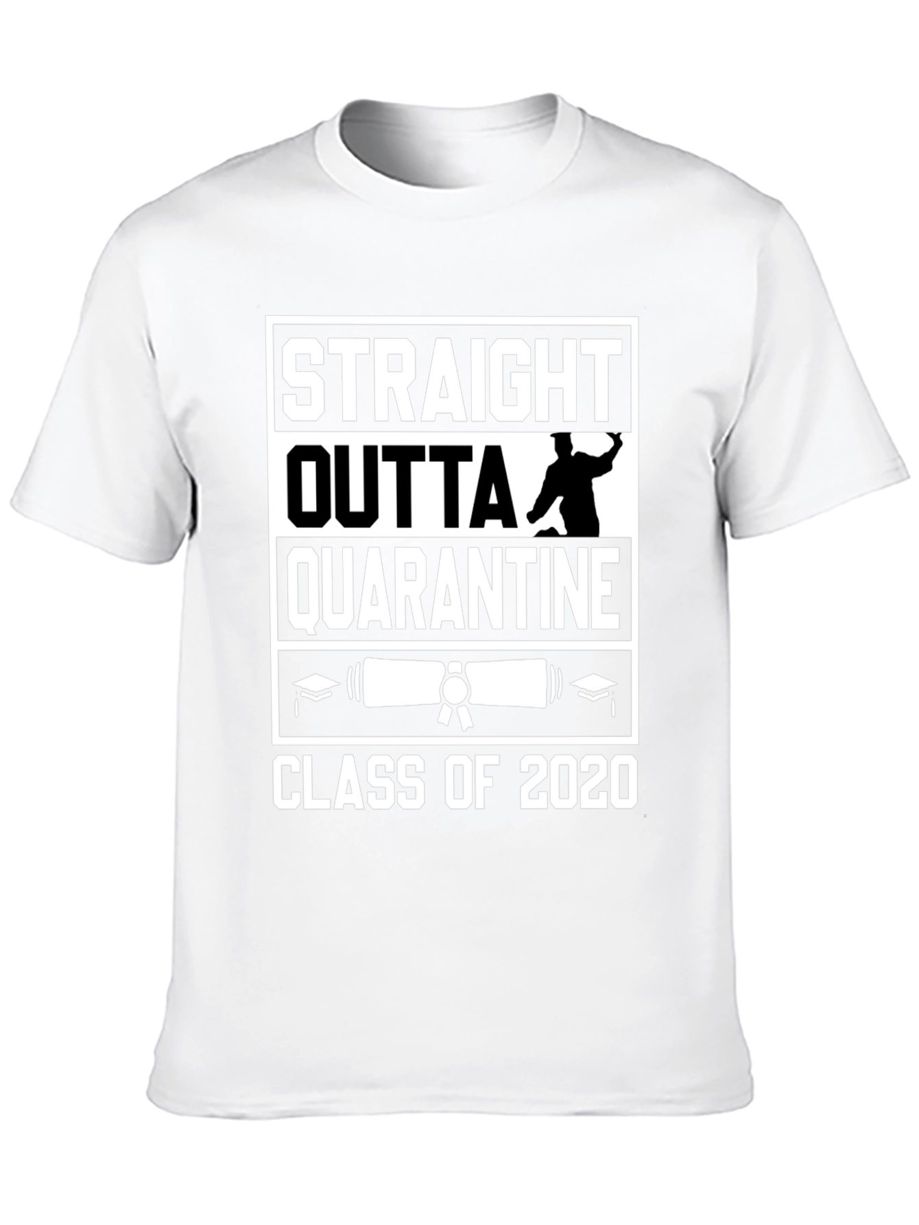 Straight Outta Quarantine 2020 Graduation T-Shirt