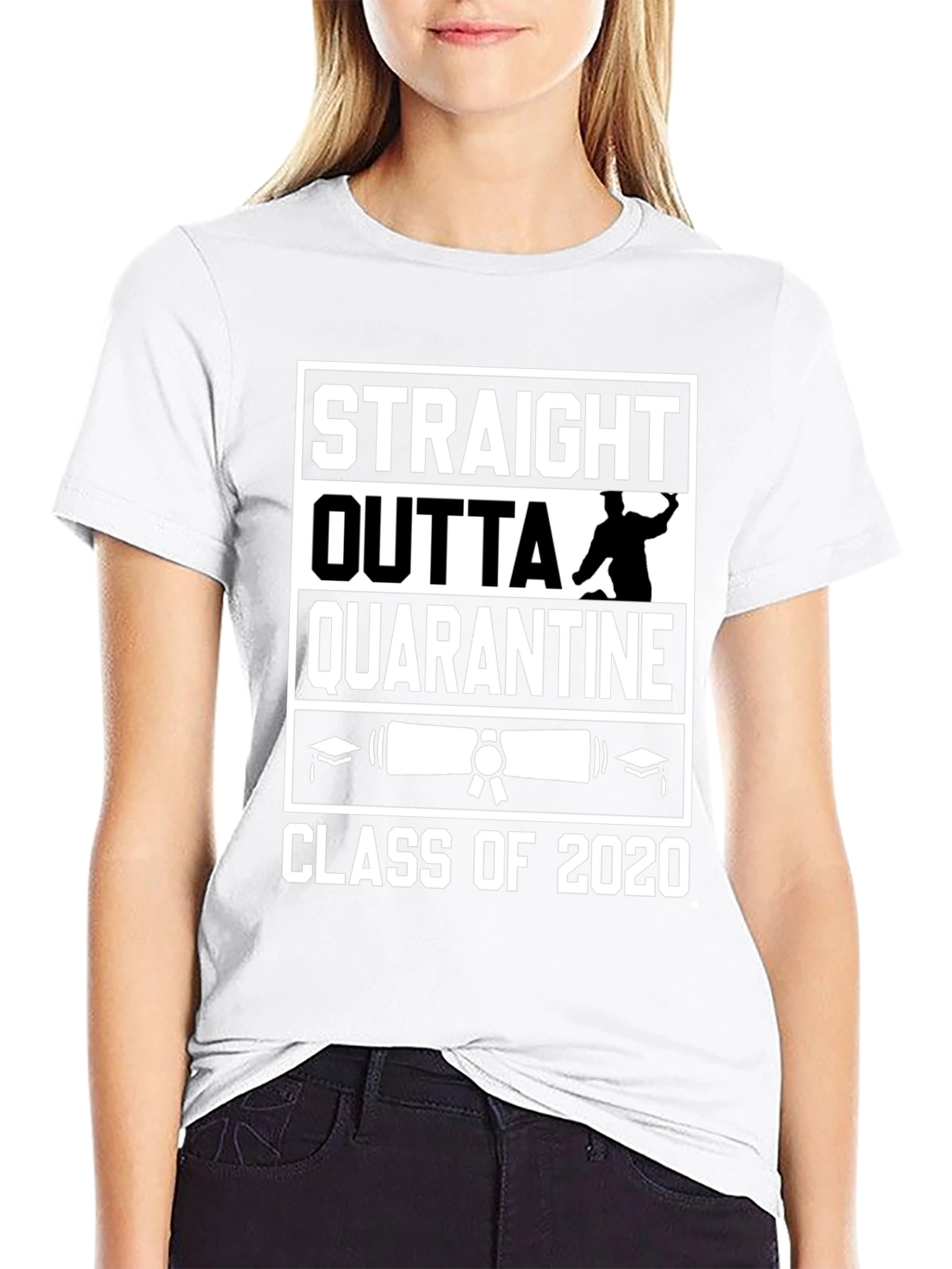 Straight Outta Quarantine 2020 Graduation T-Shirt