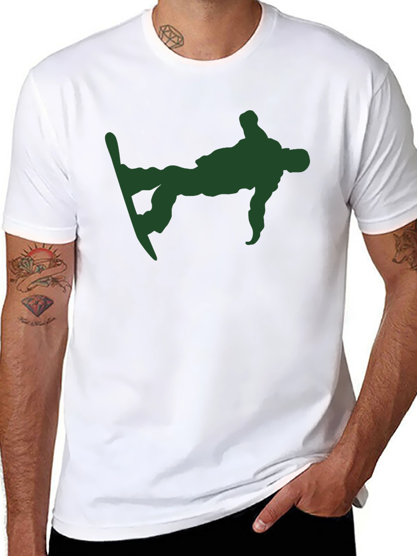 Cool Snowboarder T-Shirt - Black Cotton Tee