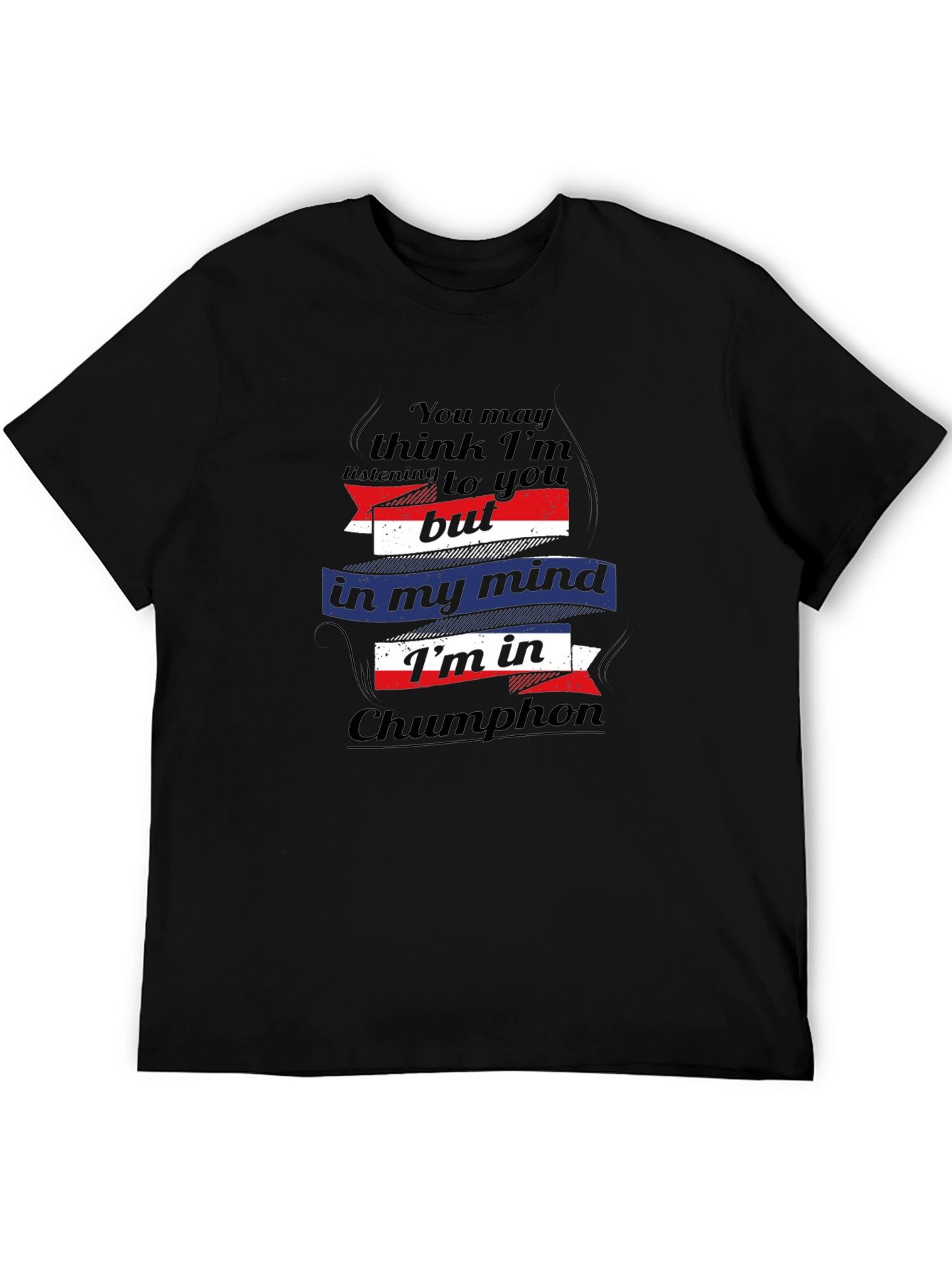 Chumphon Mind Mens Black T-Shirt