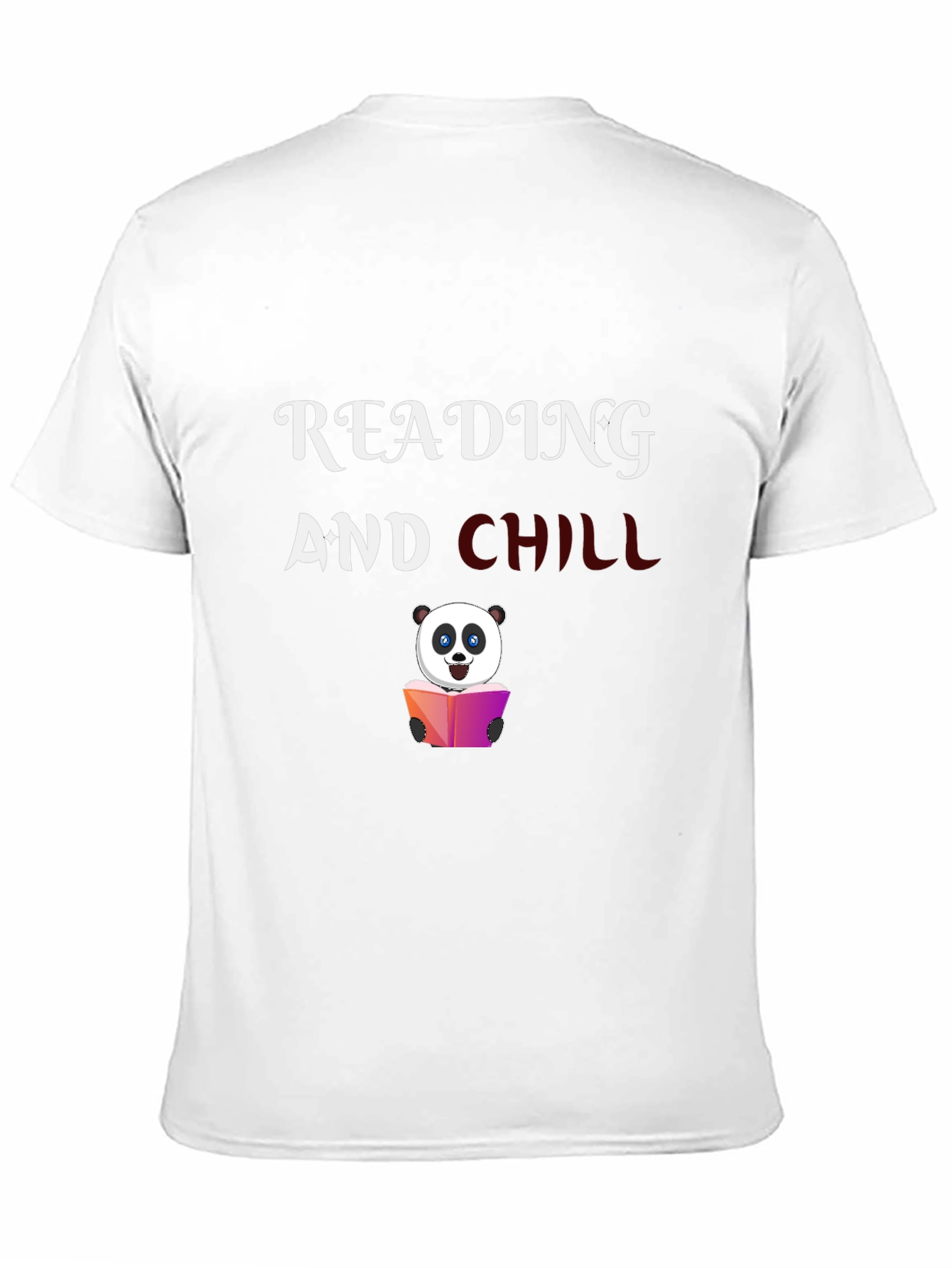 Reading Panda Graphic Tee - Black Cotton T-Shirt