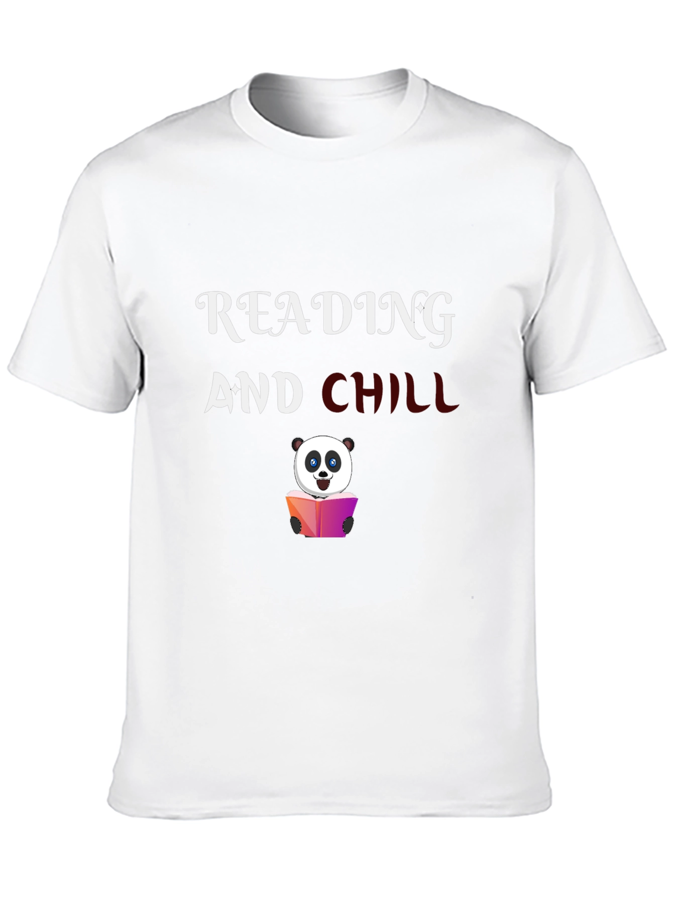 Reading Panda Graphic Tee - Black Cotton T-Shirt