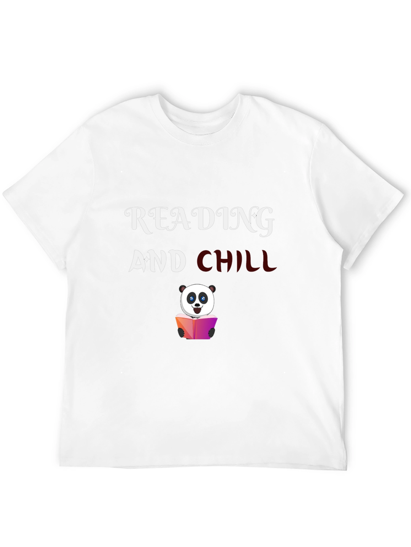 Reading Panda Graphic Tee - Black Cotton T-Shirt