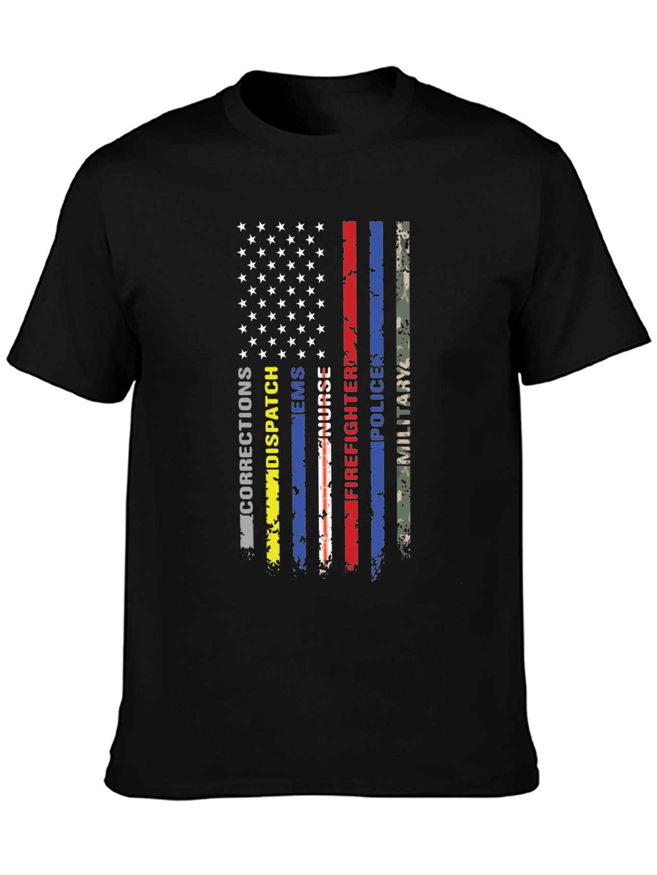 American Flag First Responder T-Shirt