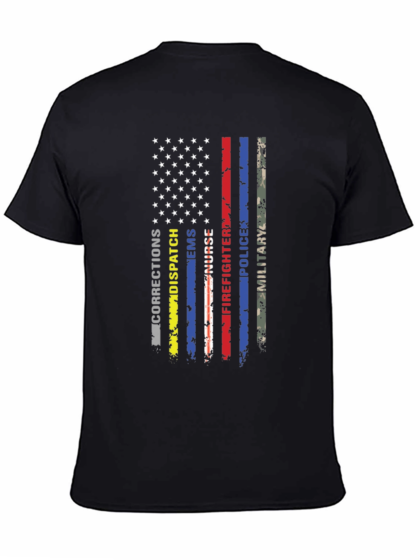 American Flag First Responder T-Shirt
